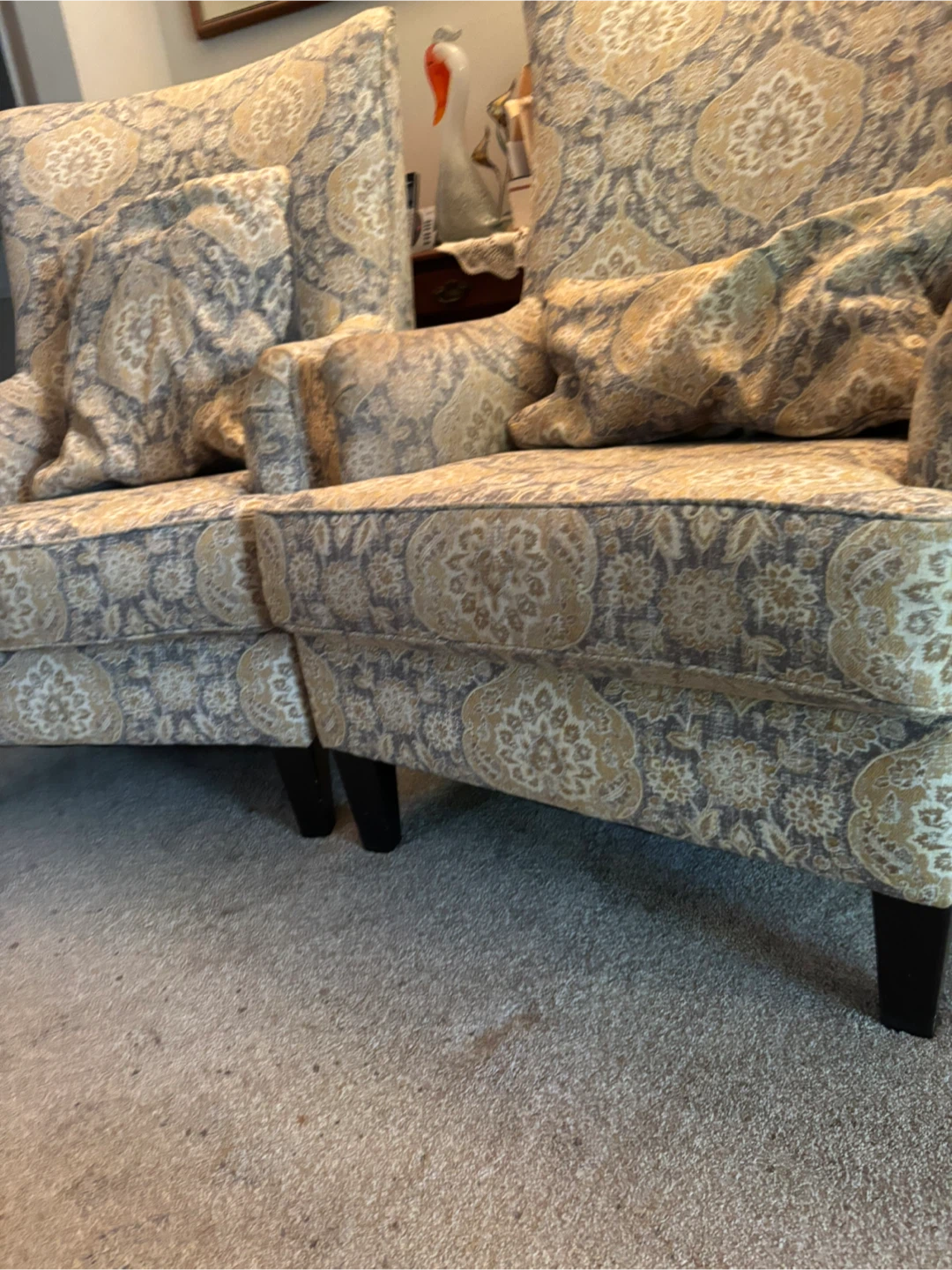 Patterned Wingback Chair - Set of 2 - photo 4