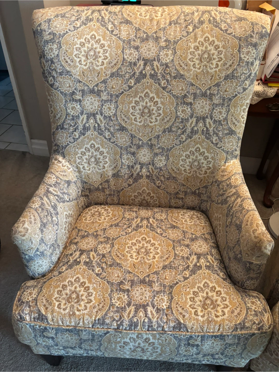 Patterned Wingback Chair - Set of 2 - photo 2