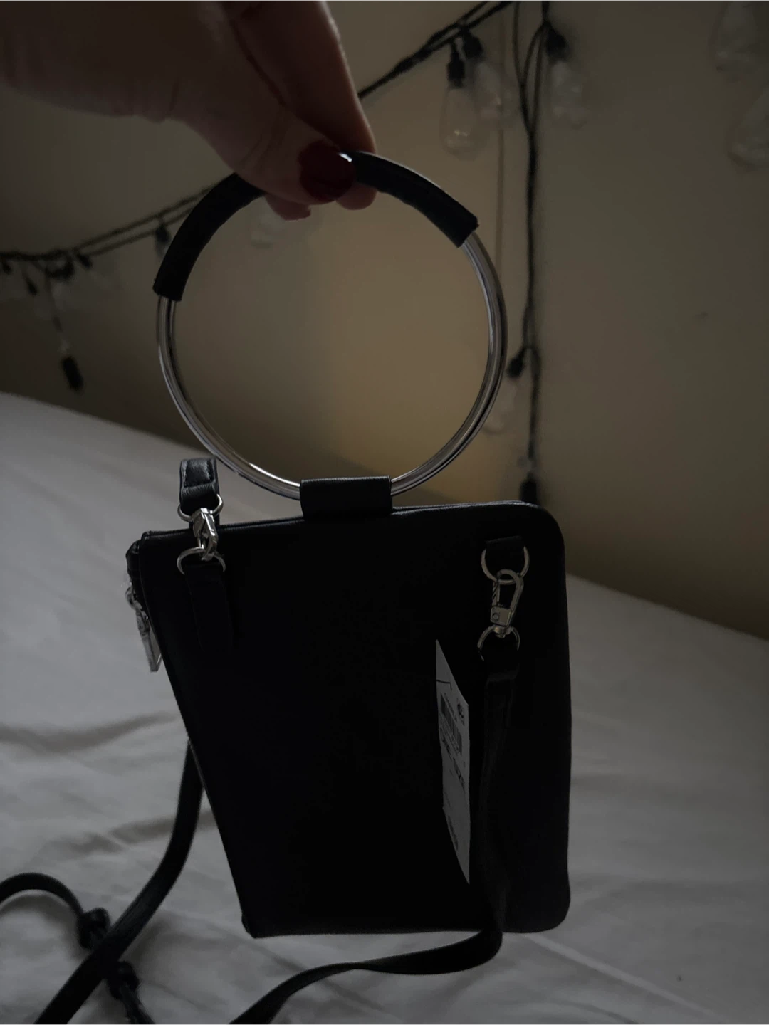 Charles & Keith Black Ring Detail Bag - photo 2