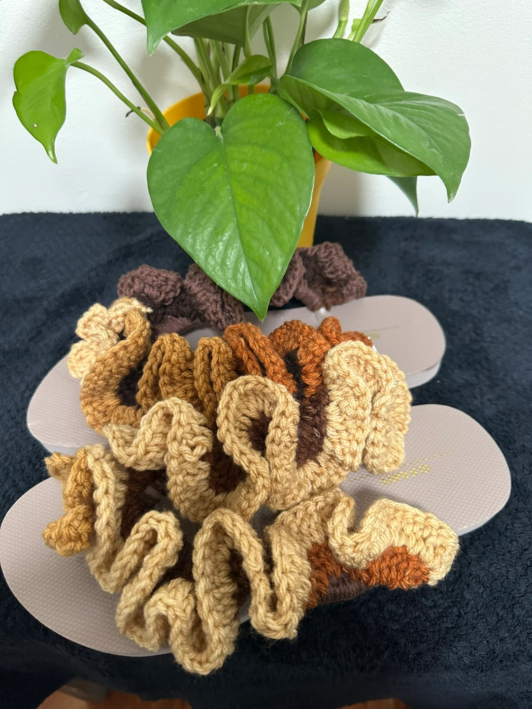 Handmade Crochet Scrunchies - Set of 5