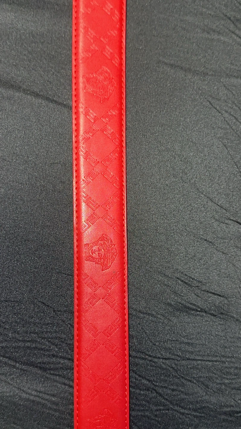 Versace Red Leather Belt Size 50/125 - photo 2