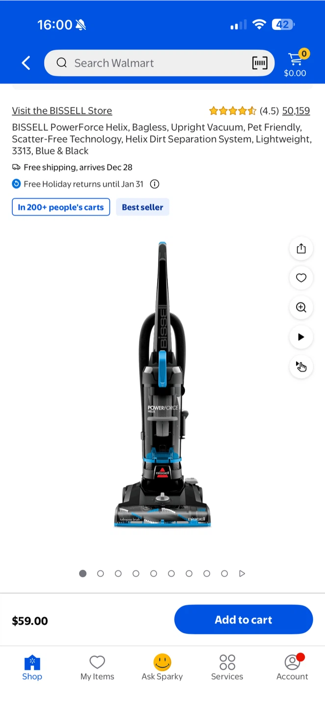BISSELL PowerForce Helix Upright Vacuum - photo 3