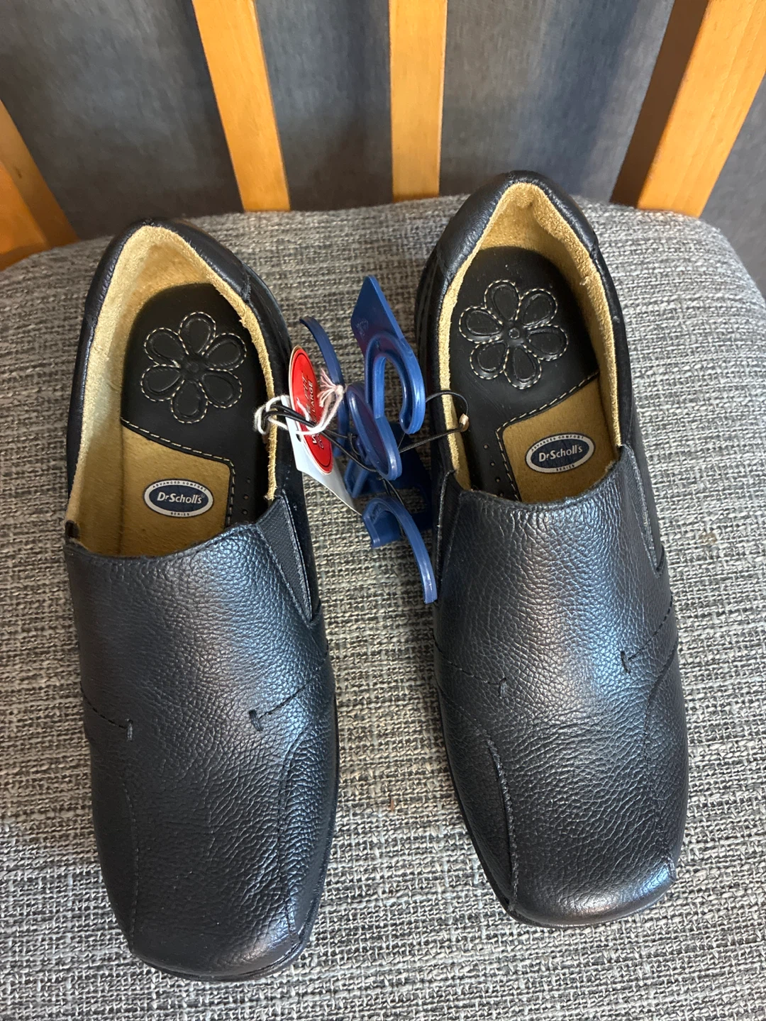Dr. Scholl's Black Leather Loafers - Size 5W