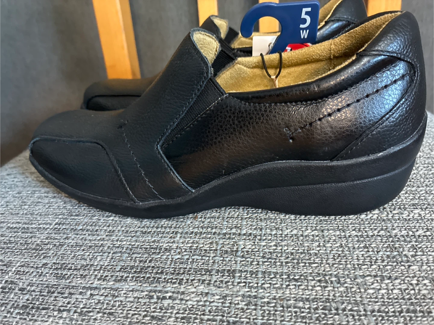 Dr. Scholl's Black Leather Loafers - Size 5W - photo 2