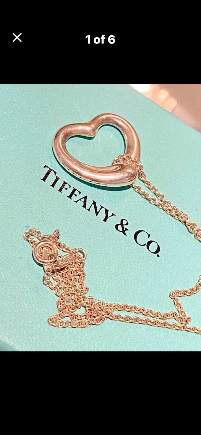 💎Tiffany & Co. Open Heart Pendant Necklace