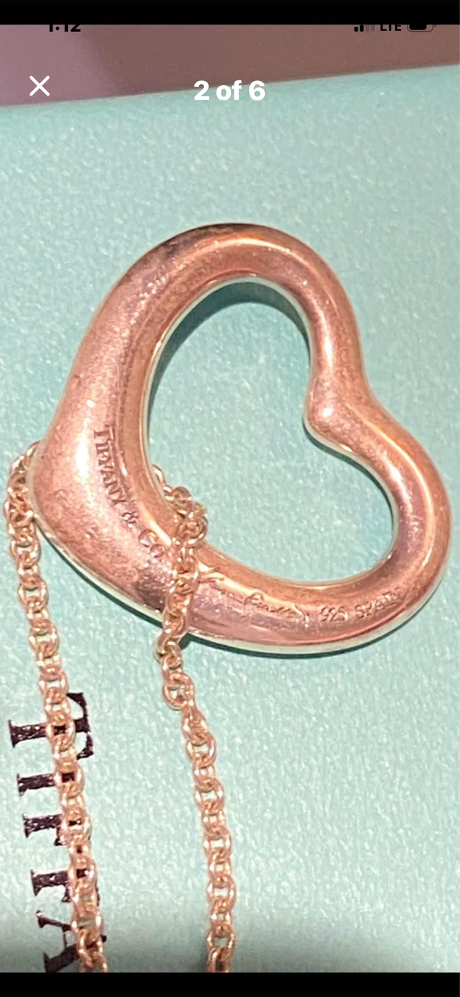 💎Tiffany & Co. Open Heart Pendant Necklace - photo 3