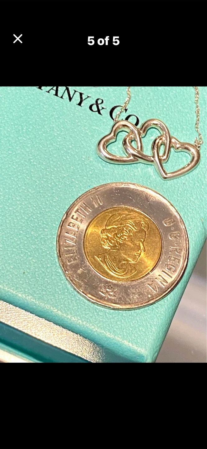 💎Tiffany & Co. Triple Heart Pendant Necklace - photo 4
