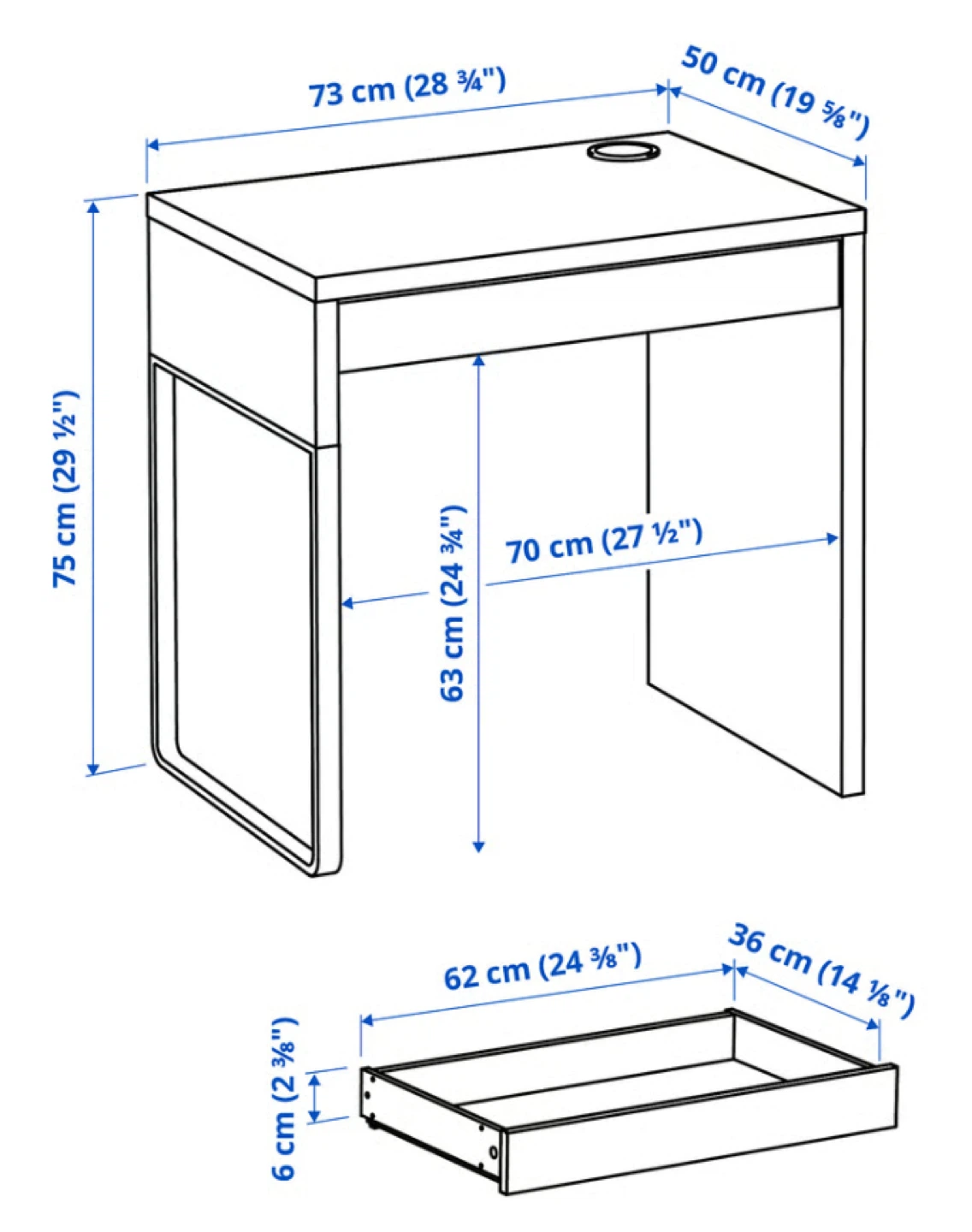 IKEA Micke Desk - White - photo 2