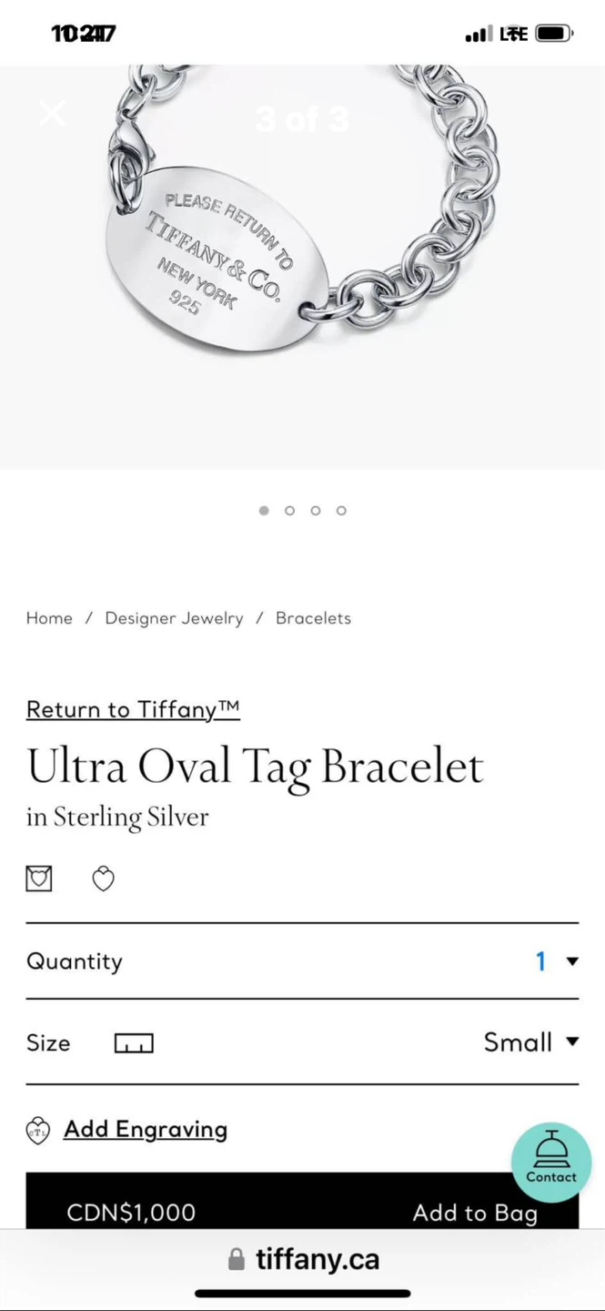 💎Tiffany & Co. Ultra Oval Tag Bracelet - Small - photo 3