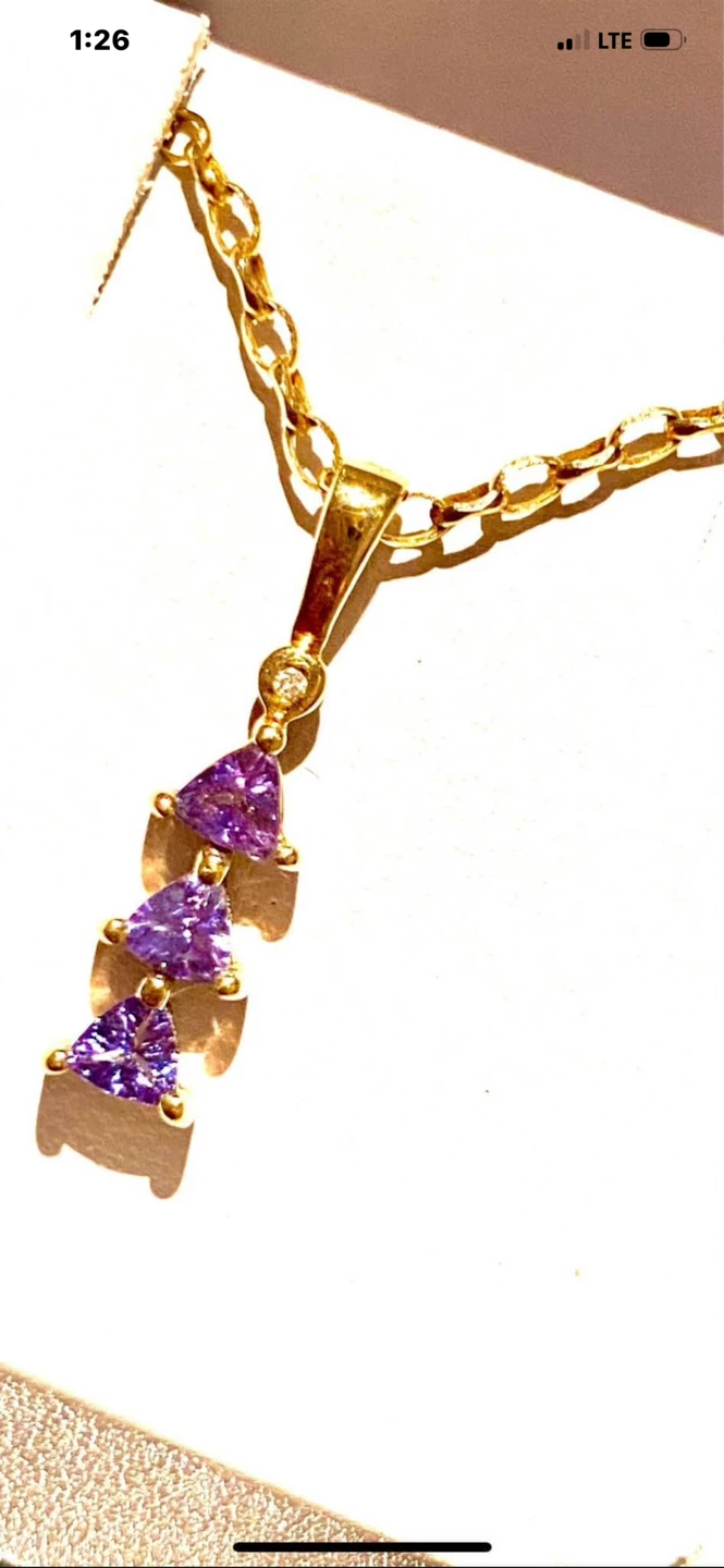 💜10k Tanzanite & Diamond Pendant - photo 4