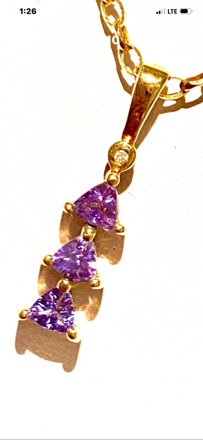 💜10k Tanzanite & Diamond Pendant - photo 2
