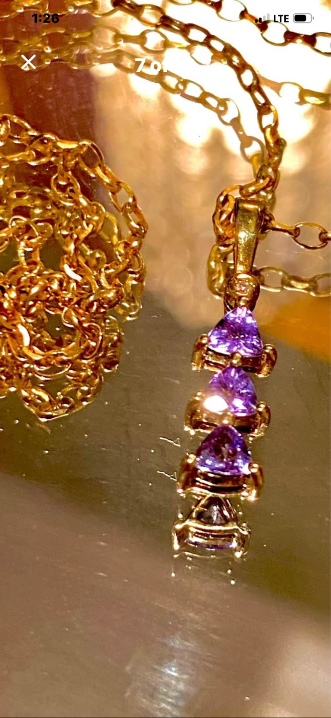 💜10k Tanzanite & Diamond Pendant - photo 3