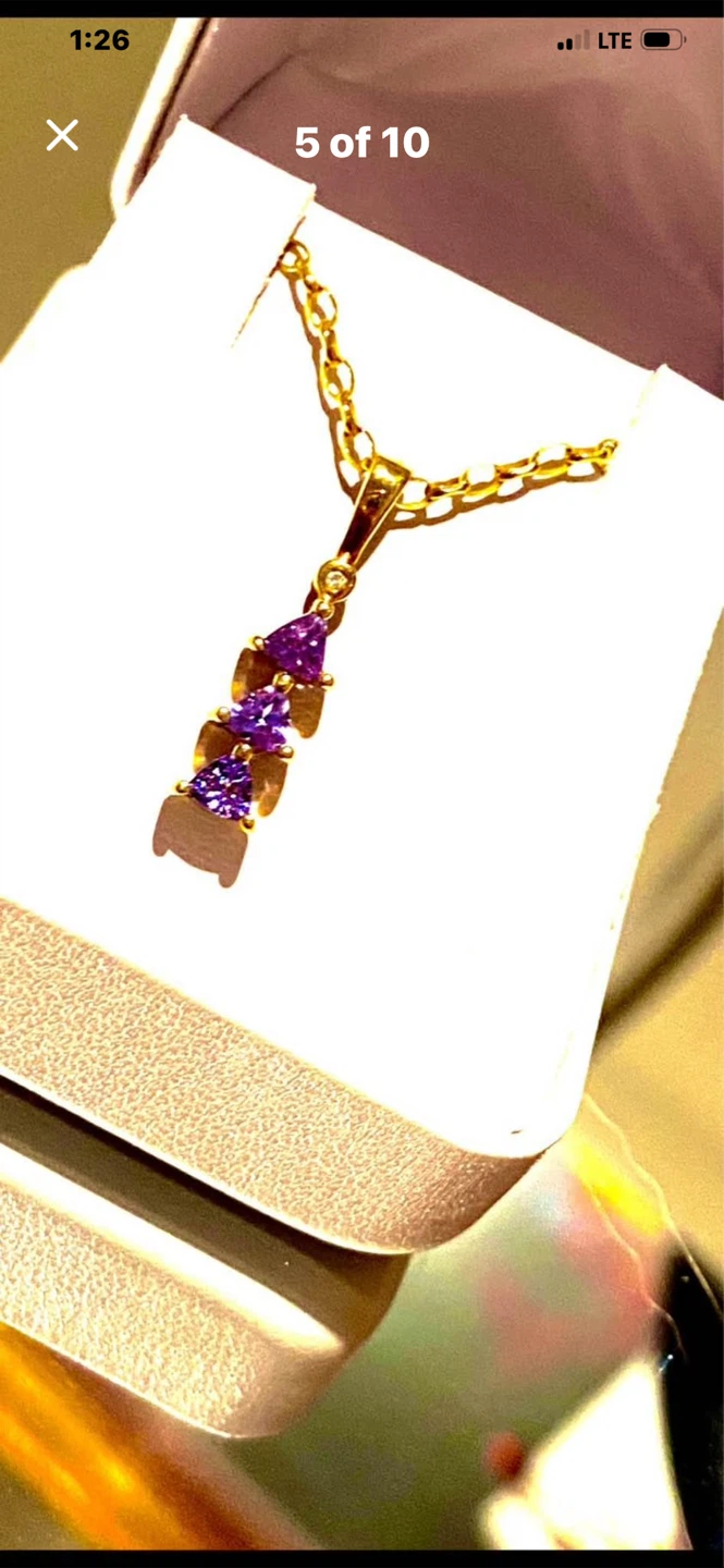 💜10k Tanzanite & Diamond Pendant