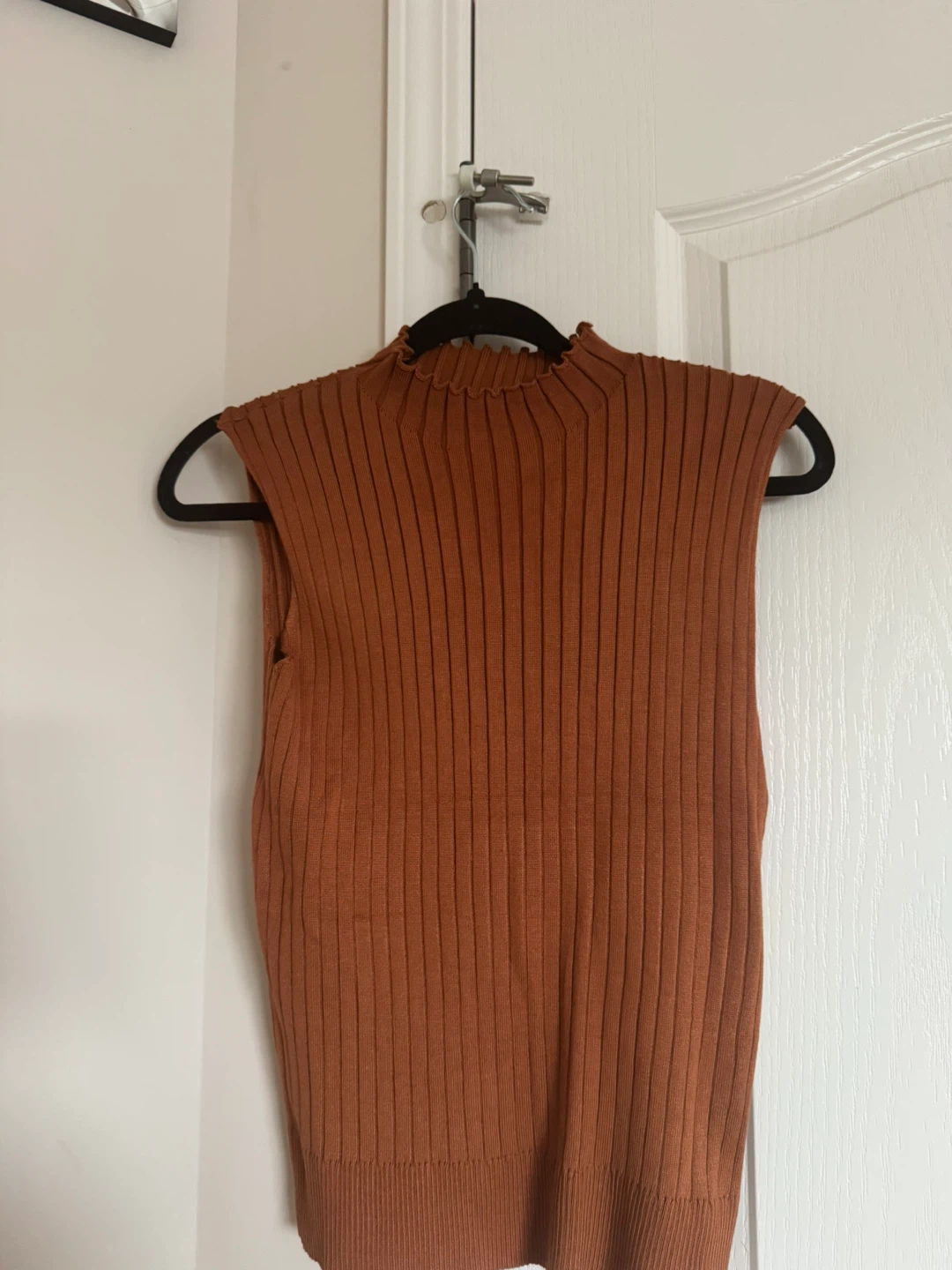 Brown Knit Cardigan and Sleeveless Top Set