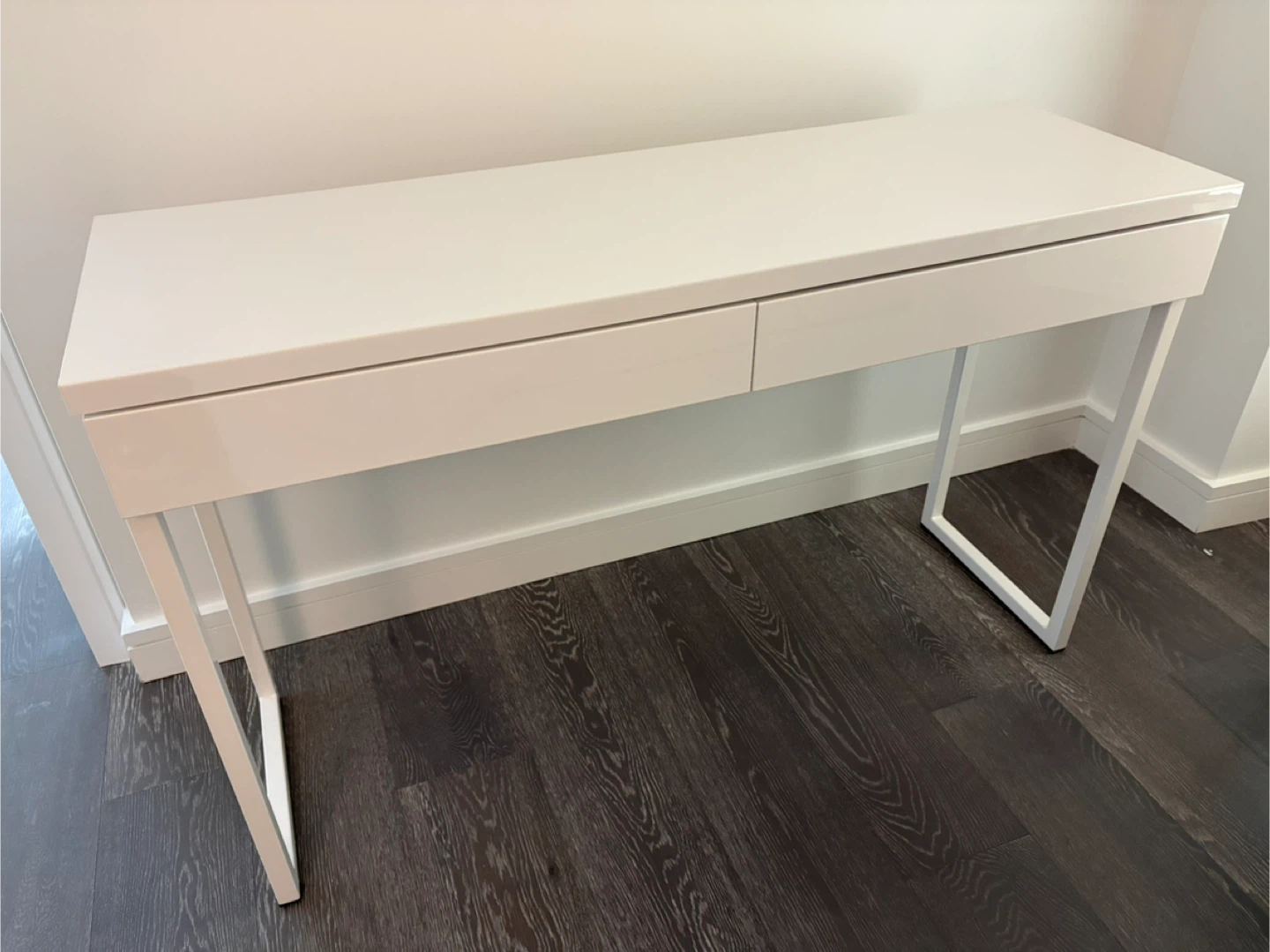 IKEA BESTA Desk, High-Gloss White, 120x40 cm - photo 2