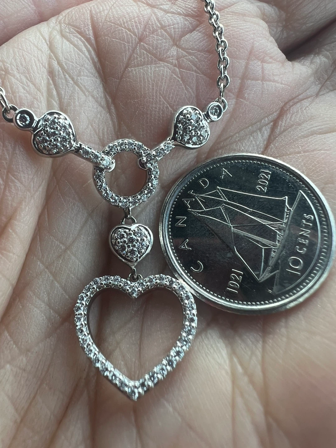 14K Diamond necklace with appraisal - photo 2