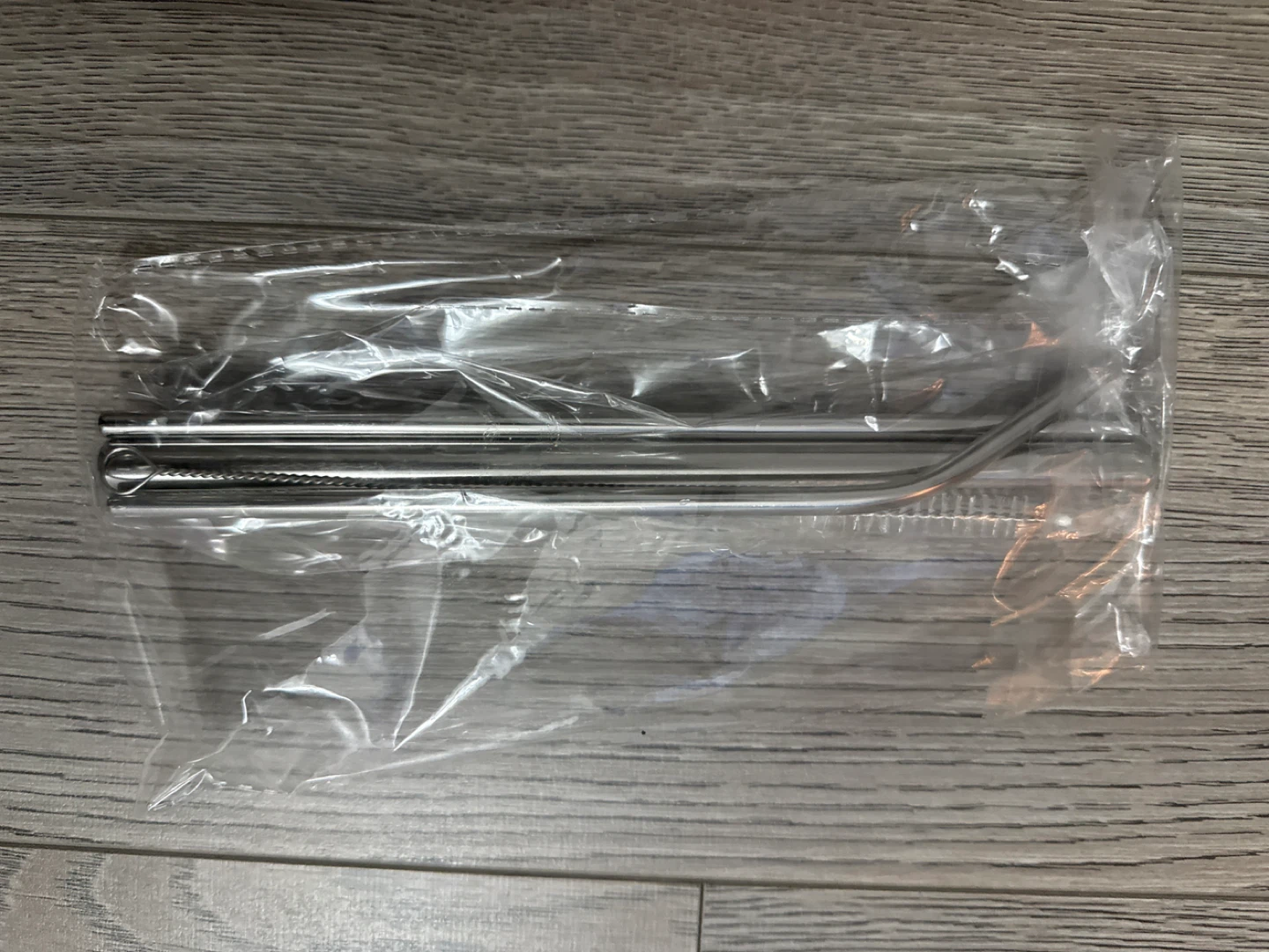 New Stainless Steel Straws 3 Set w brush - photo 2