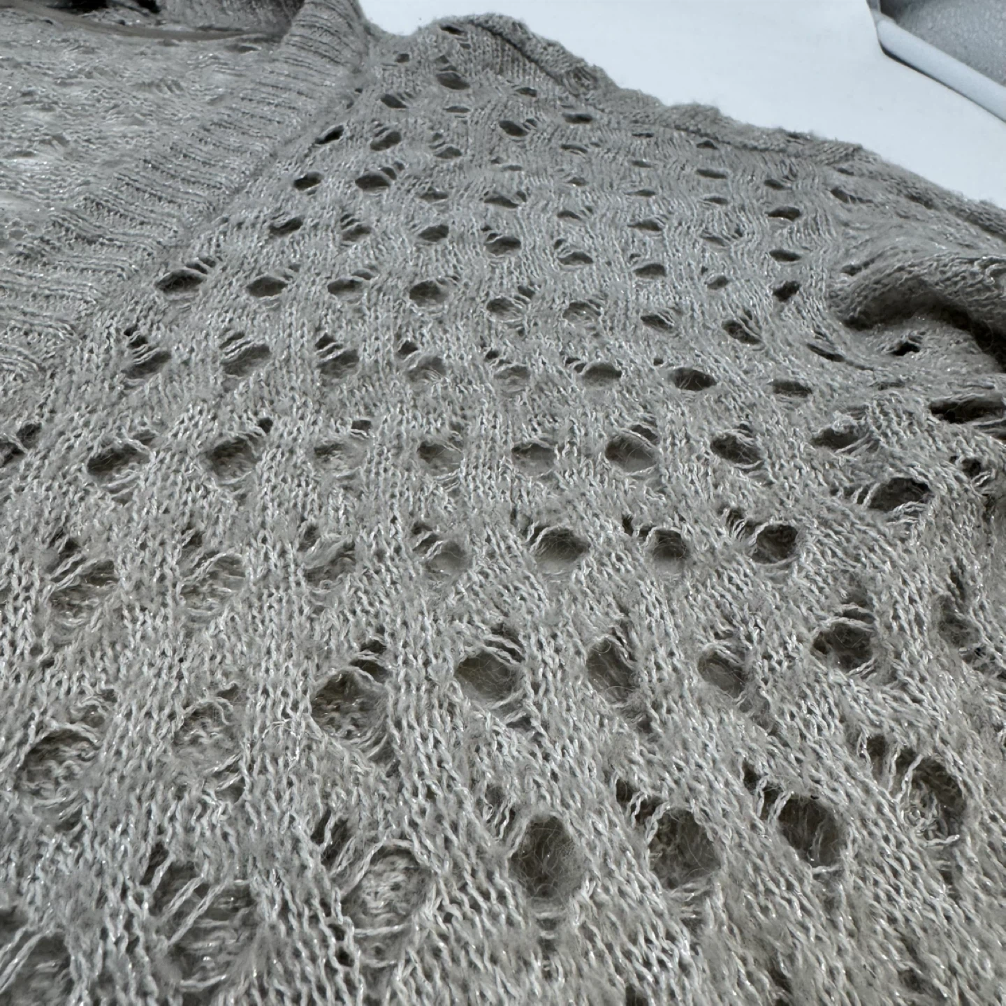 Catherine Malandrino Open Knit Long Cardigan XL Like New - photo 5