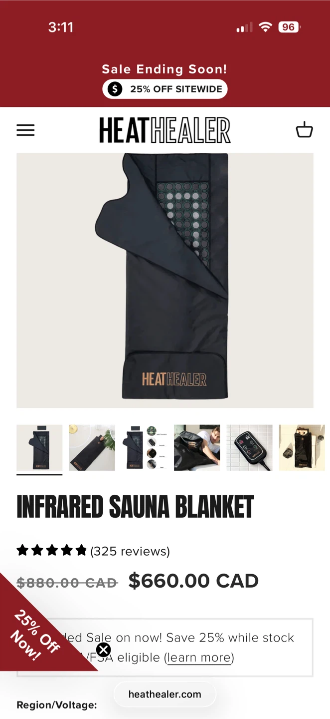 HeatHealer Infrared Sauna Blanket