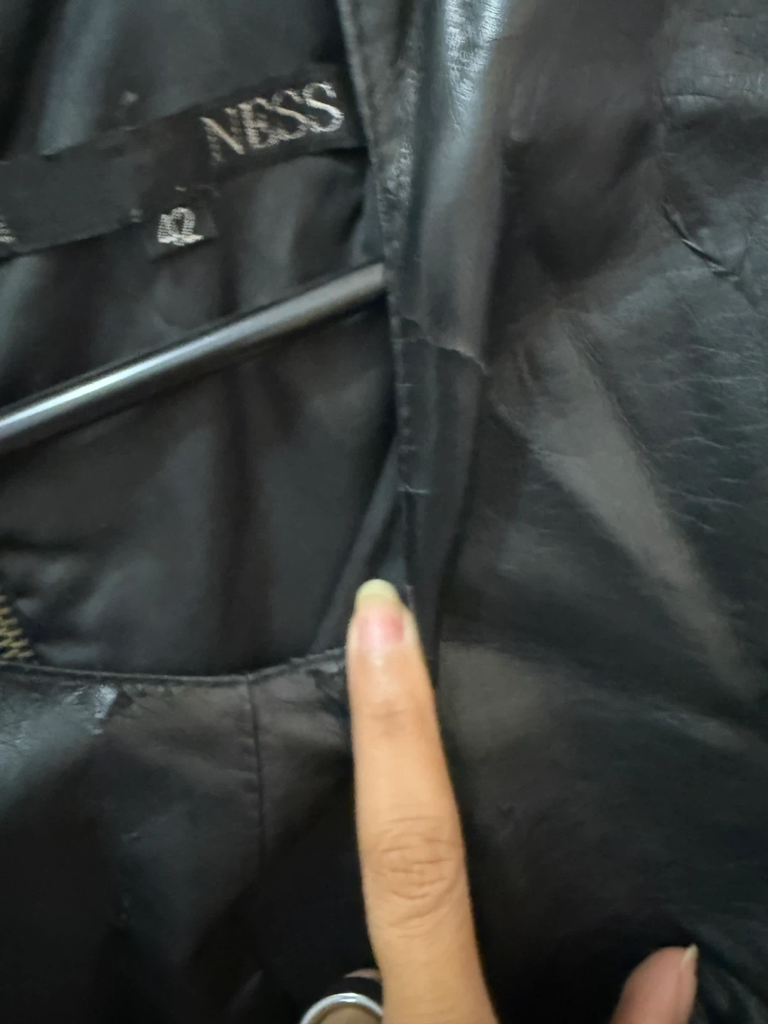 Ness Black Leather Dress - Size 42 - photo 2
