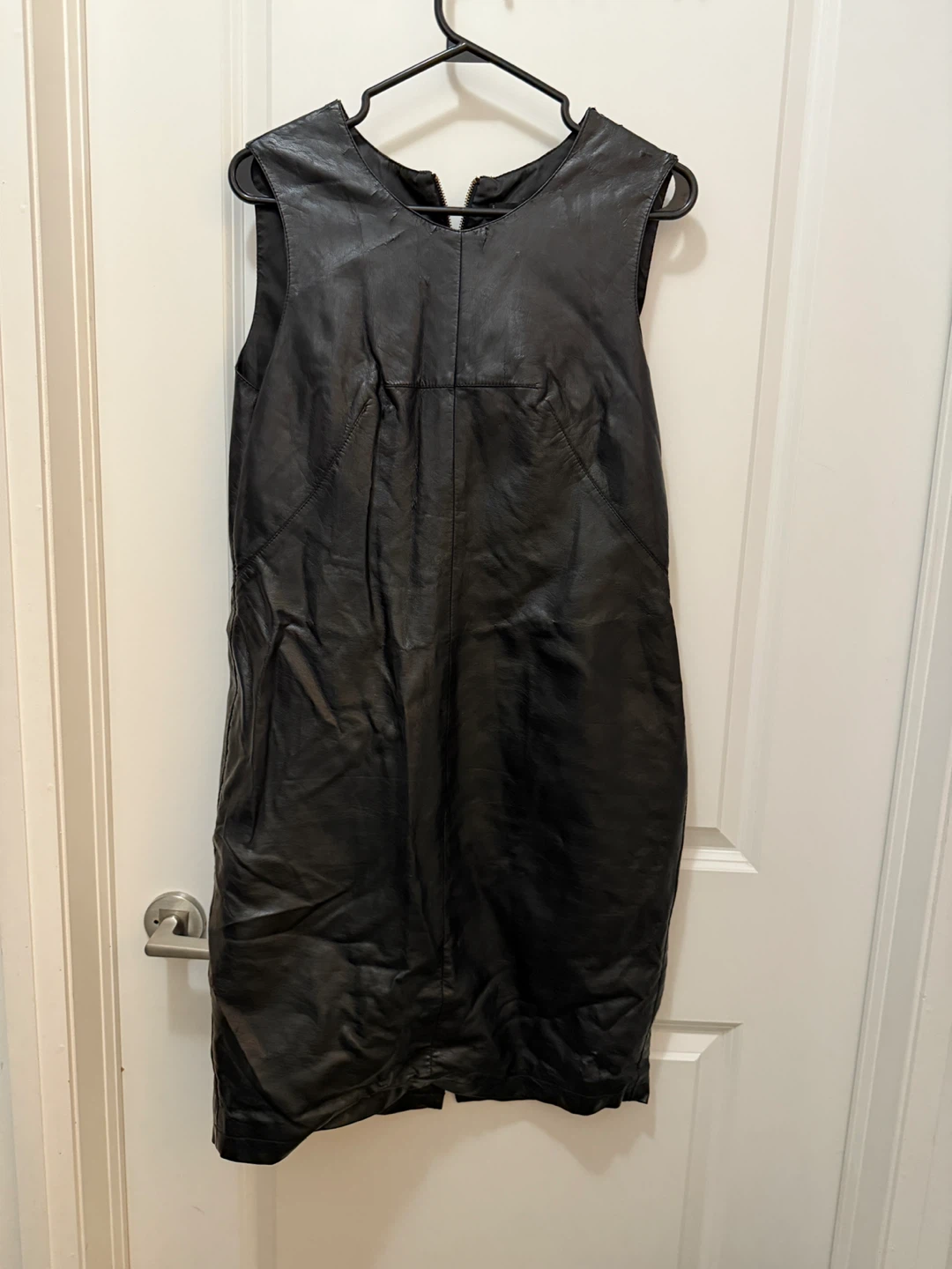Ness Black Leather Dress - Size 42