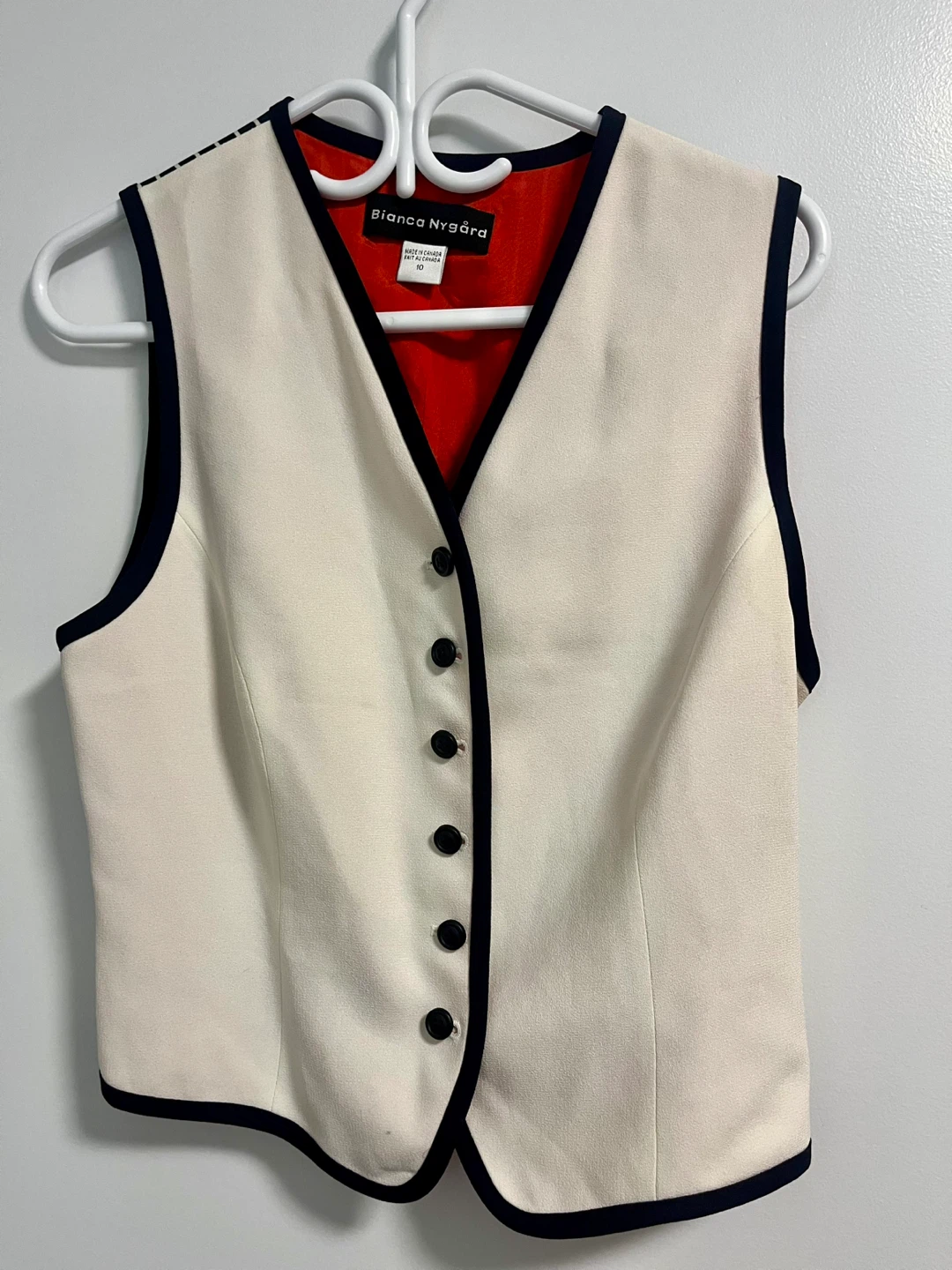 Bianca Nygård Striped Blouse & Vest Set - Size 10 - photo 4