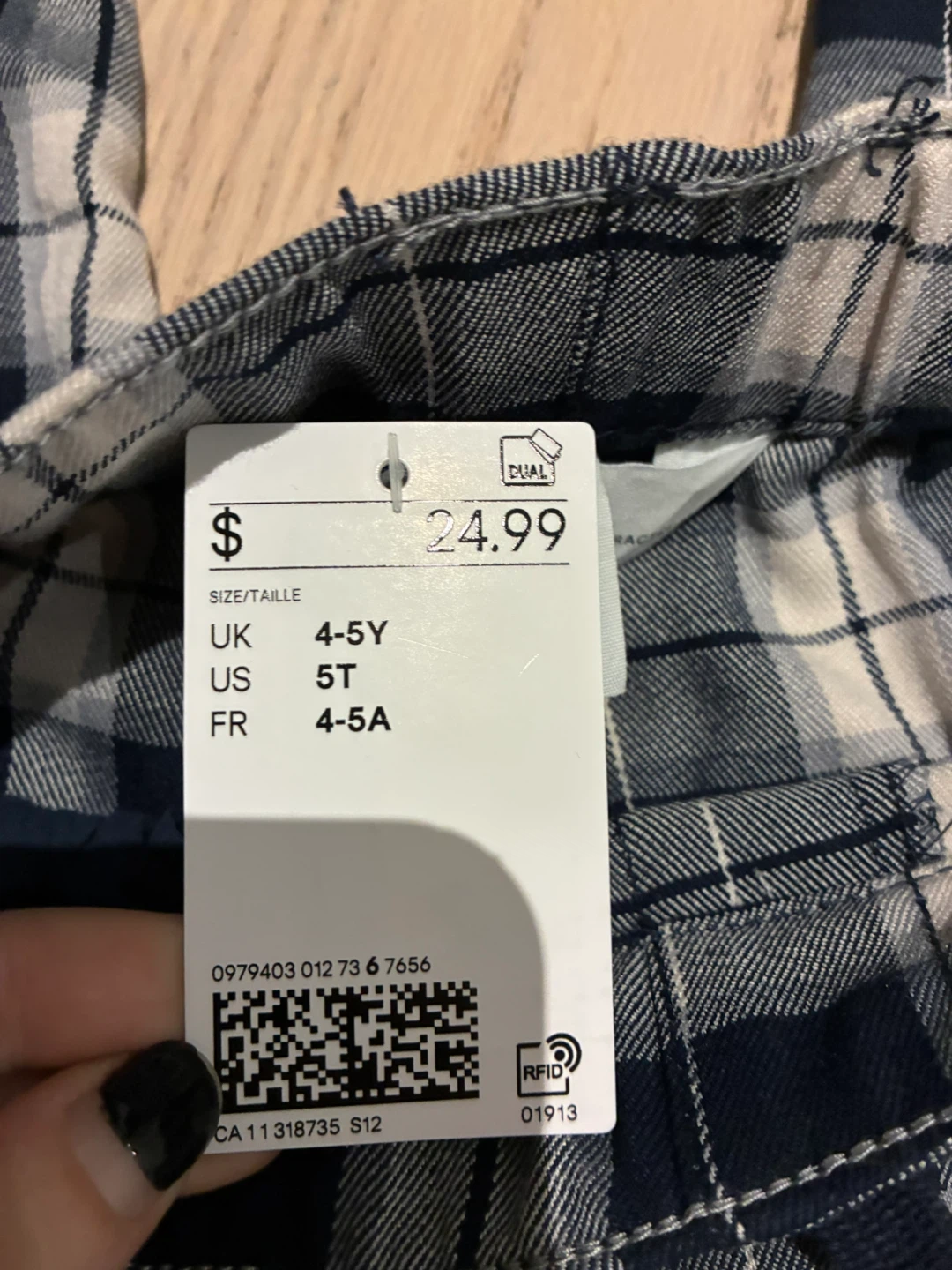 H&M Plaid Dress Pants, Size 5T - one has tags (2 for $10) - photo 3