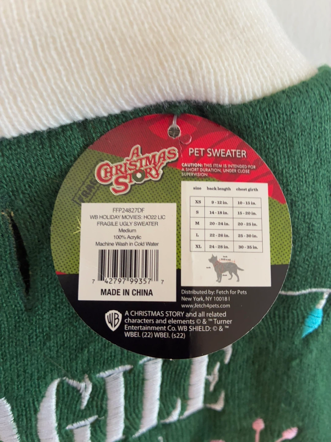 Christmas Story Pet Sweater - Medium - photo 5