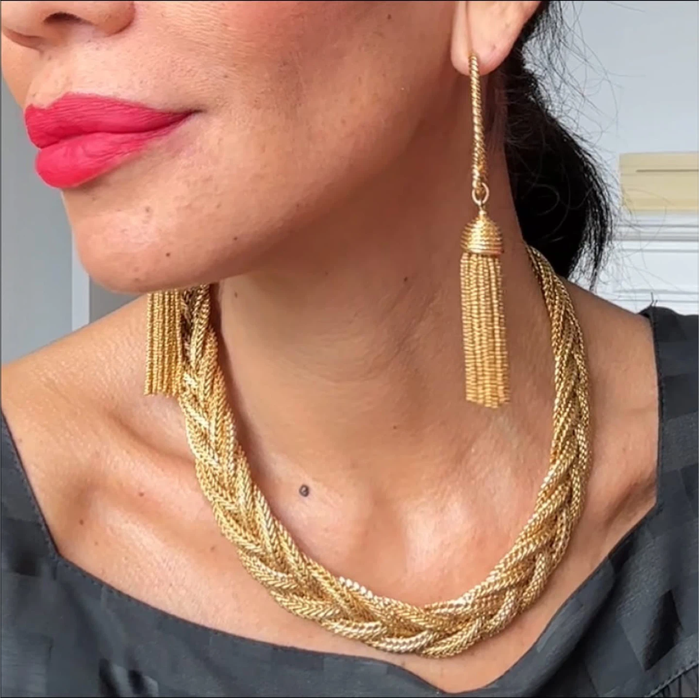 Vintage 80’s Napier Gold Plated Jewelry Set