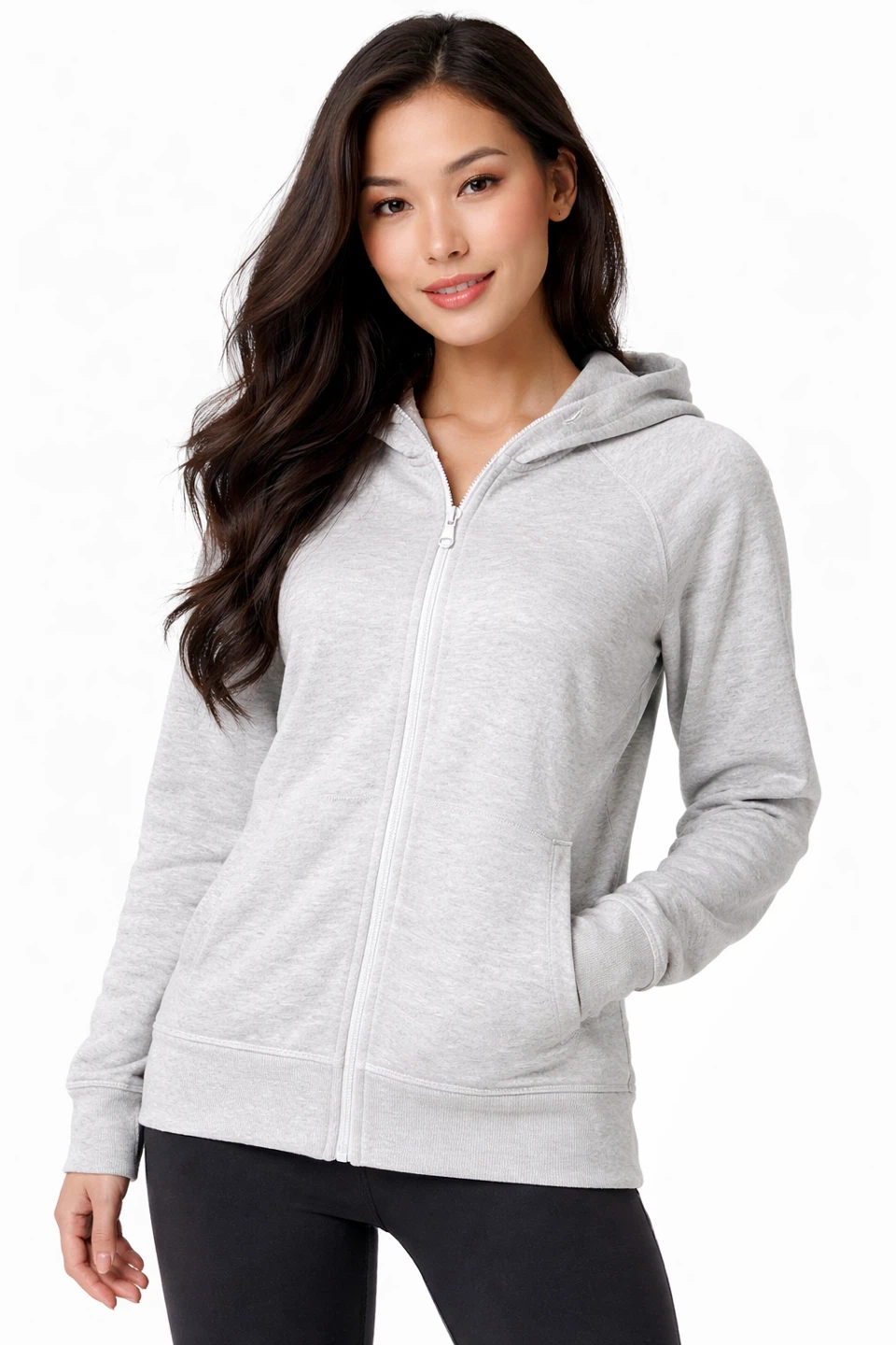 Lole Women’s Full Zip Hoodie Light Grey Size XXL Like New