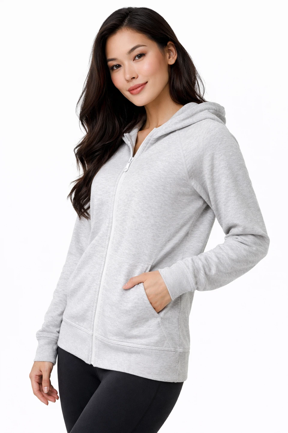 Lole Women’s Full Zip Hoodie Light Grey Size XXL Like New - photo 2