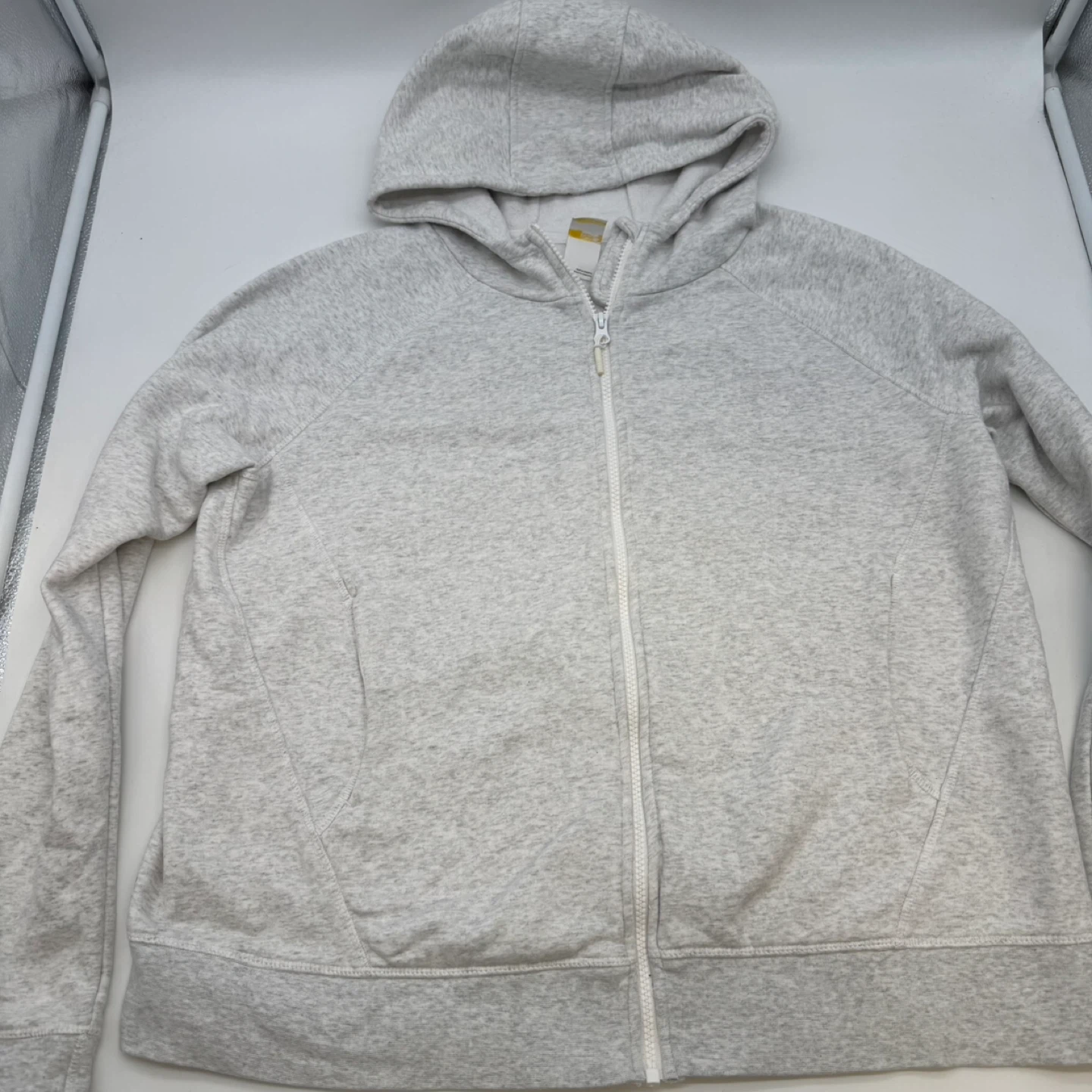Lole Women’s Full Zip Hoodie Light Grey Size XXL Like New - photo 4