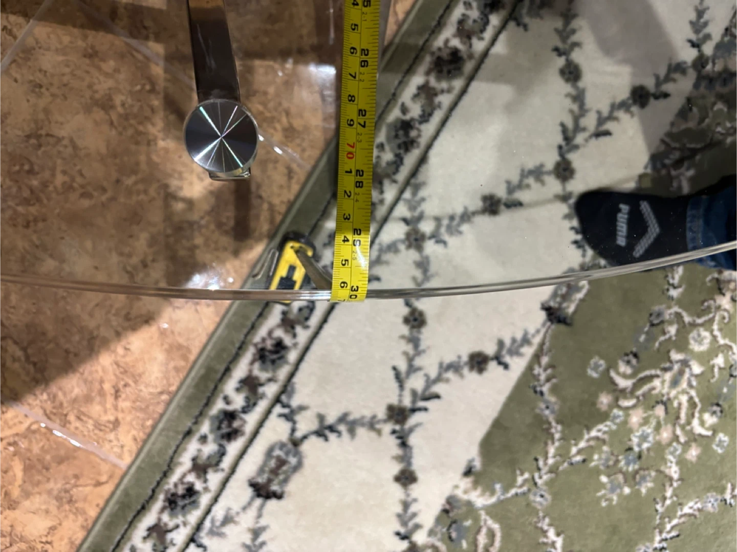 Zila 48" Modern Round Glass Coffee Table