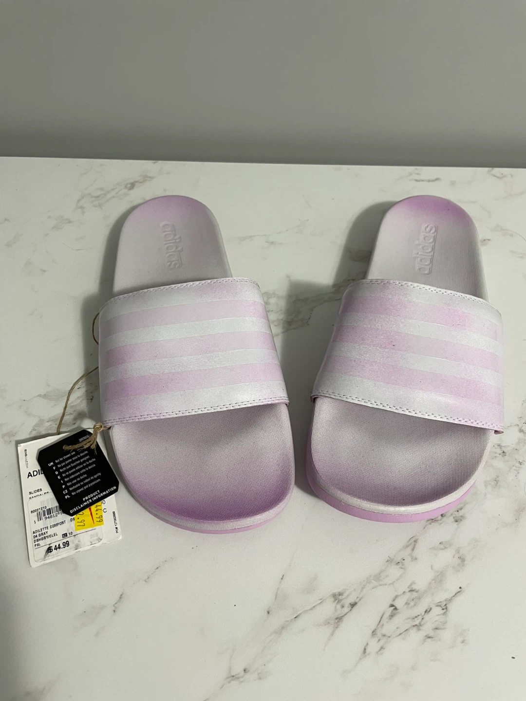 Adidas pink slides