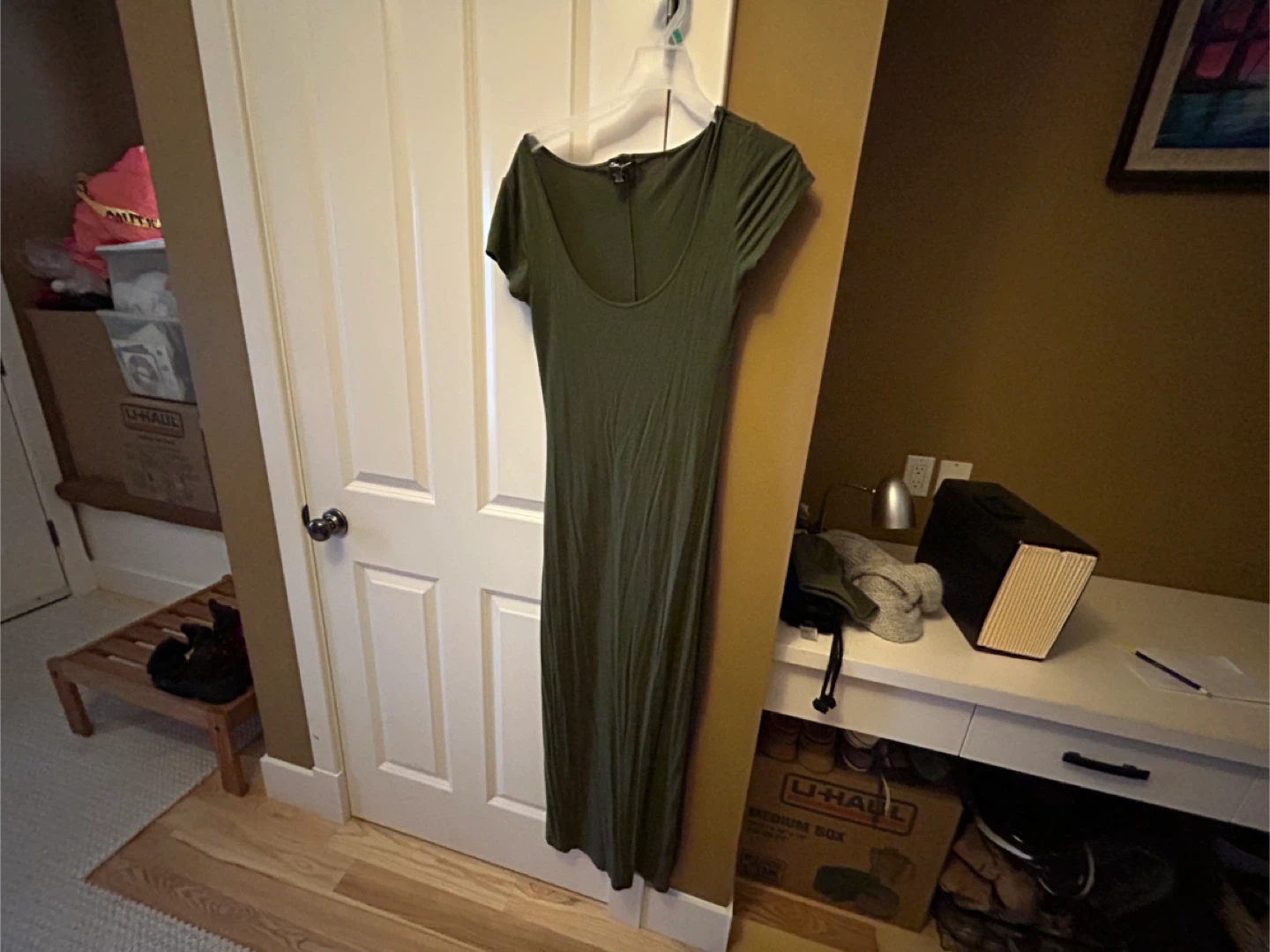 Sea Riot Olive Green Maxi Dress - Size M