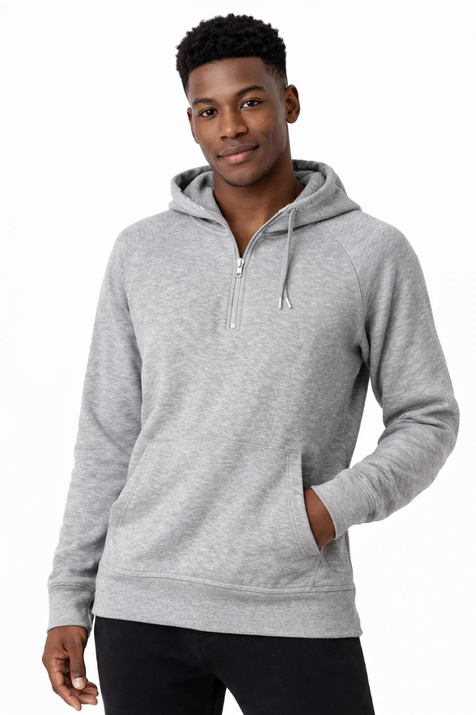 Men’s Sustainable Grey Half Zip Hoodie XL Like New