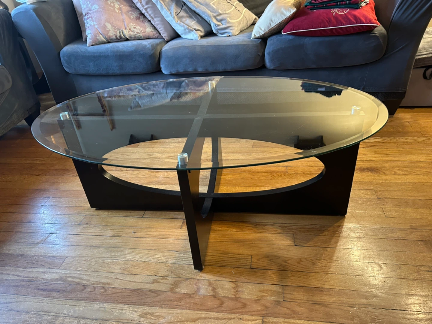 Glass Top Coffee Table & End Table Set with Lamps