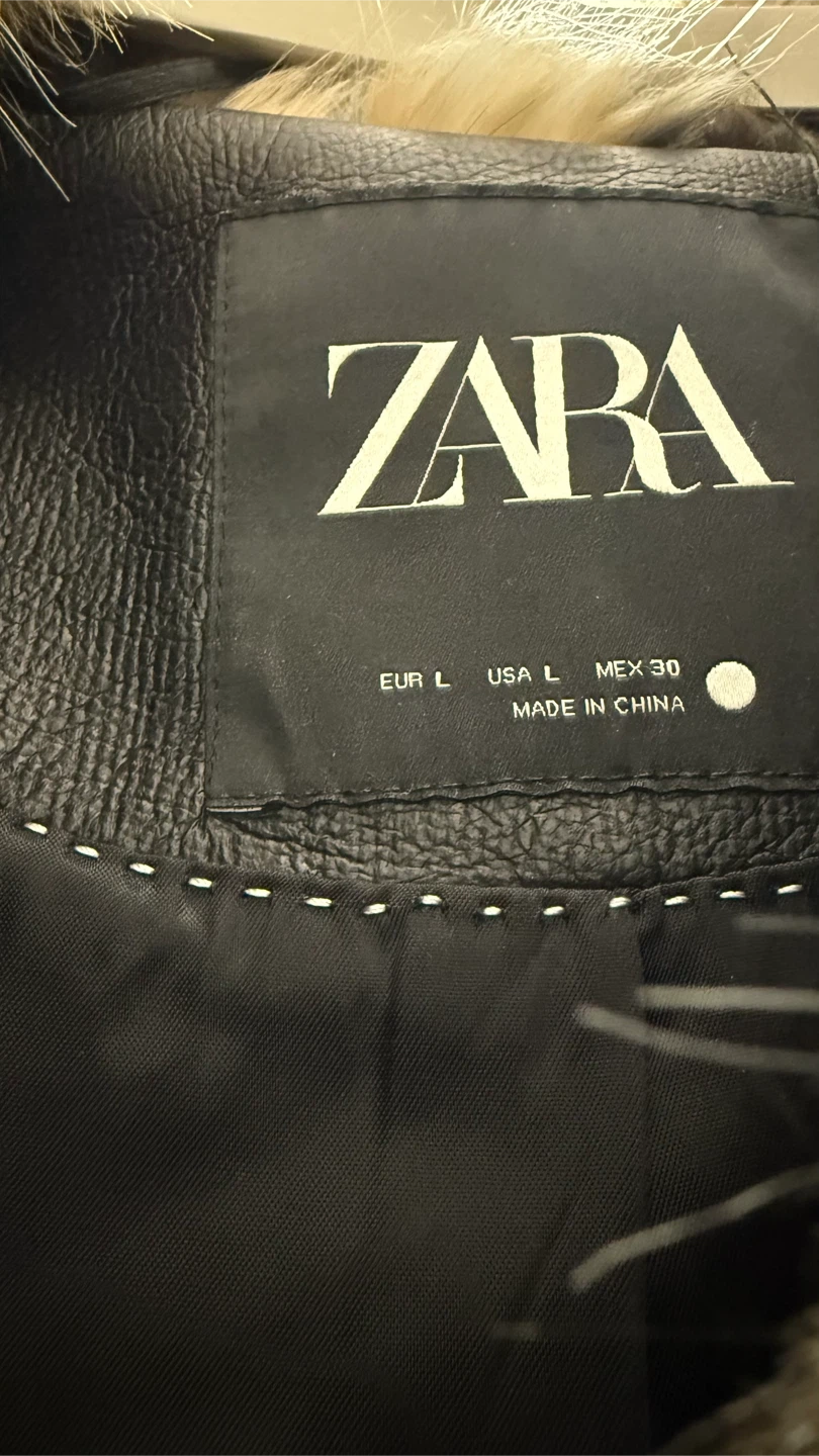 Zara eye-catching Leopard Faux Fur Coat size L - photo 5
