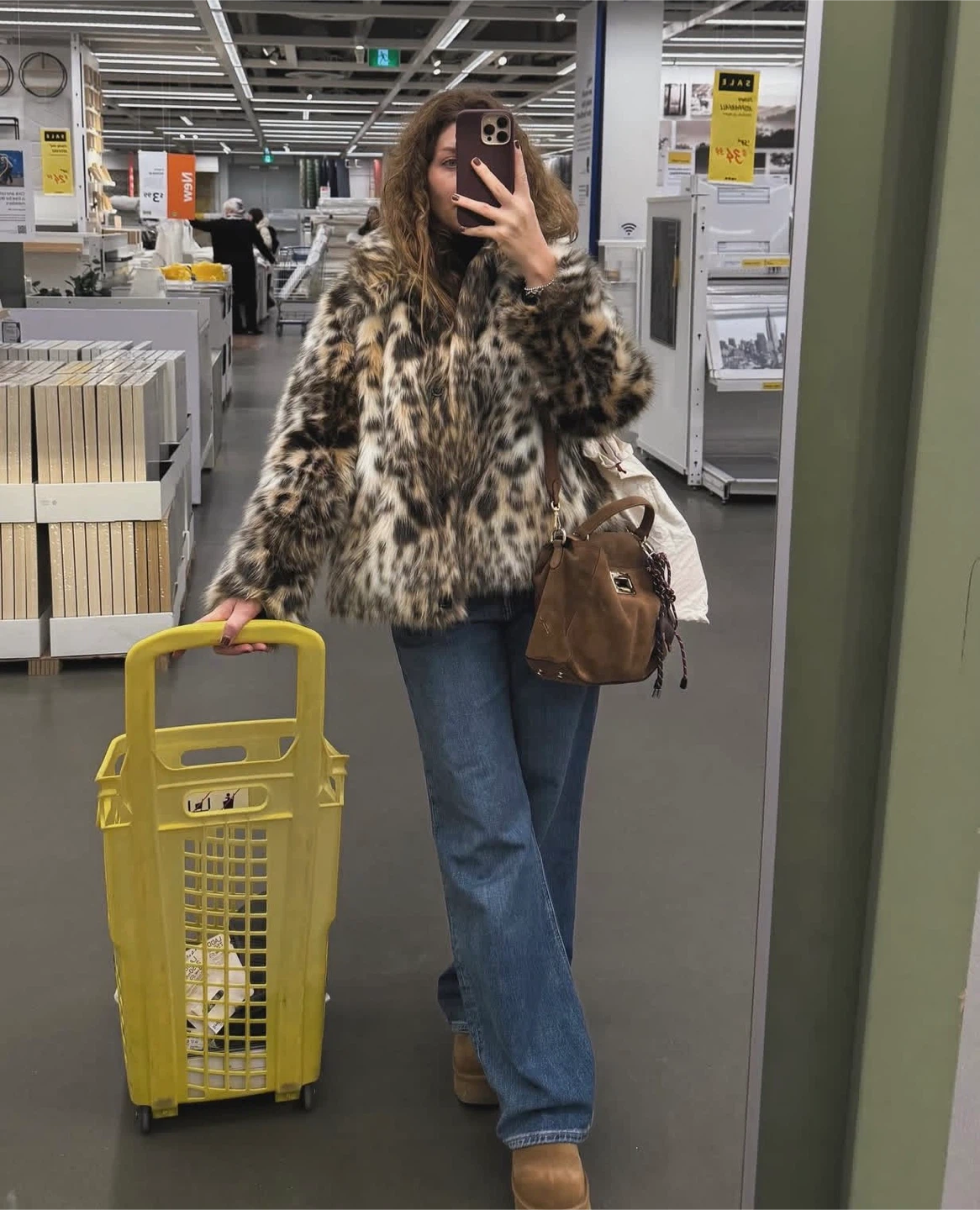 Zara eye-catching Leopard Faux Fur Coat size L - photo 3