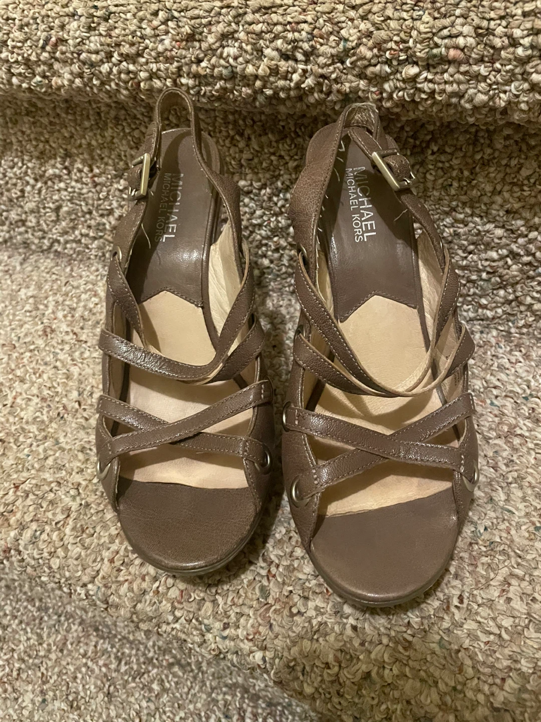 Michael Kors Astor Sling Madras Heels - Size 8.5