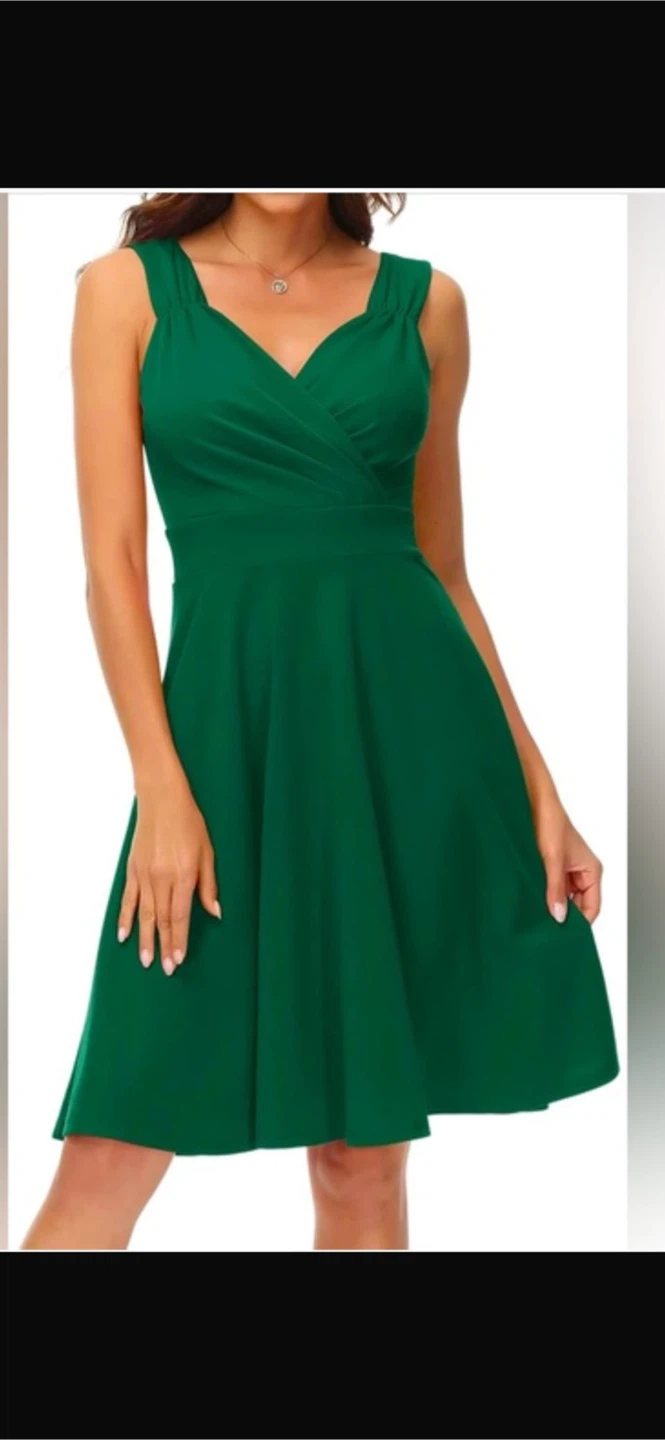 NEW! GRACE KARIN Sleeveless Wrap V-Neck A-line Party Dress - photo 3