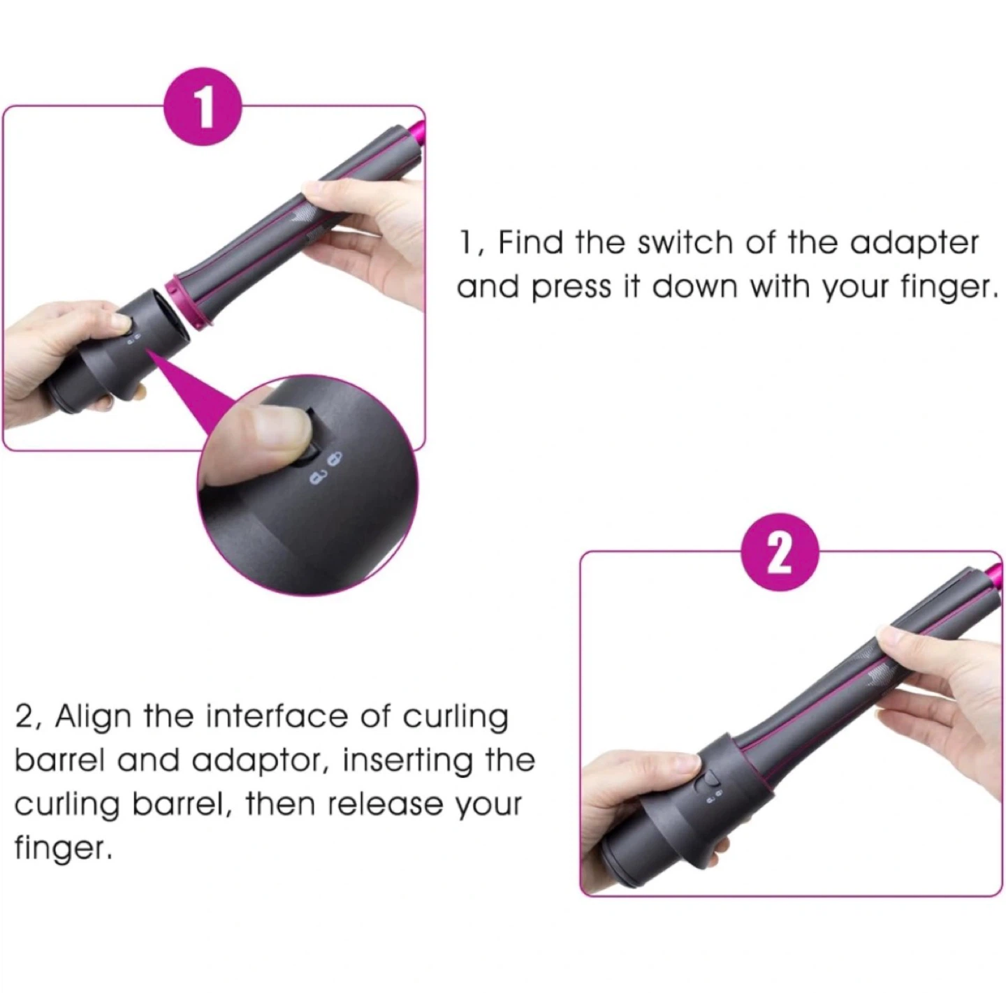 Dyson Airwrap Attachment Set - Curling Barrels - photo 4