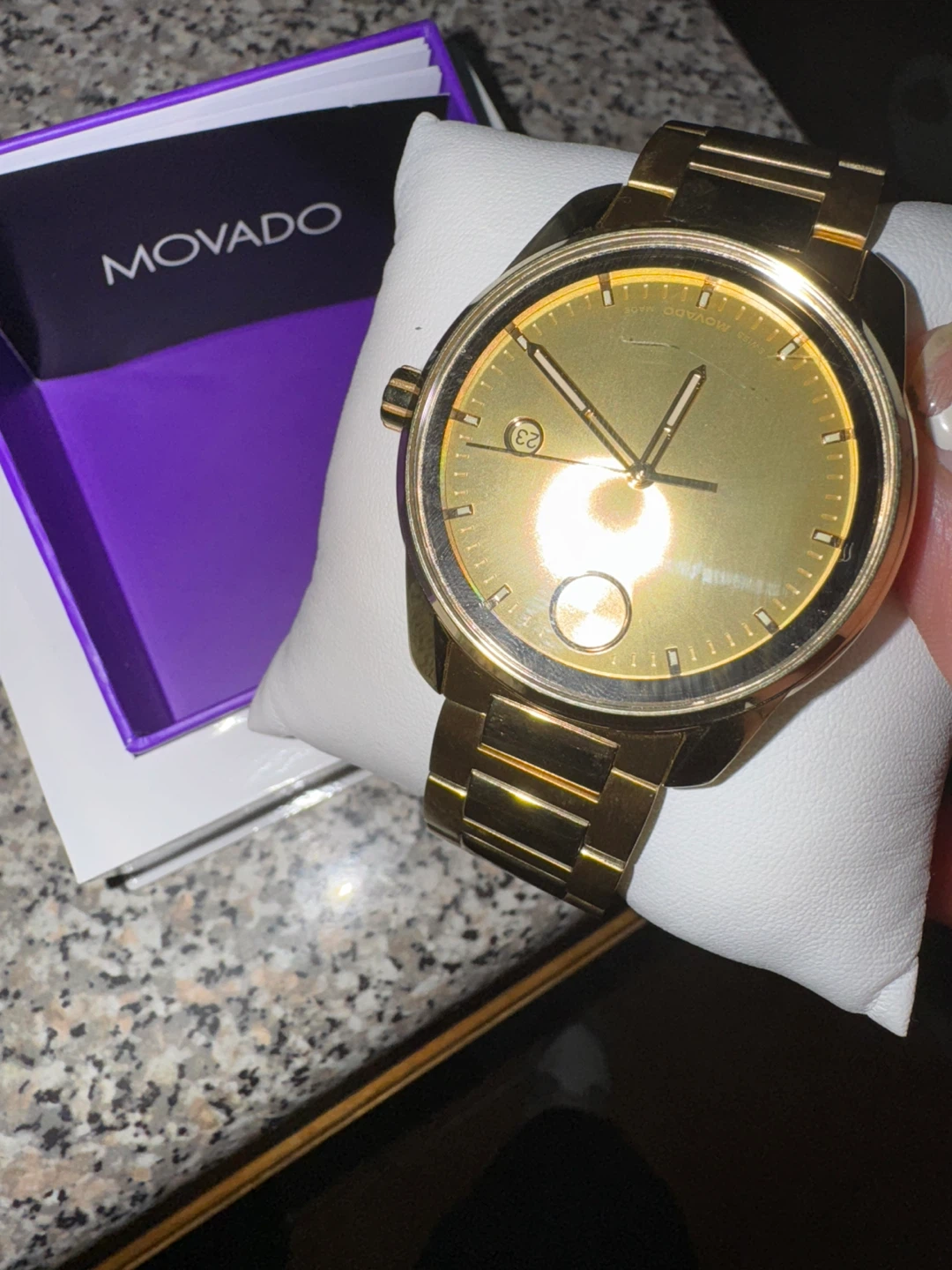 Movado Bold Gold Watch with Box - photo 2