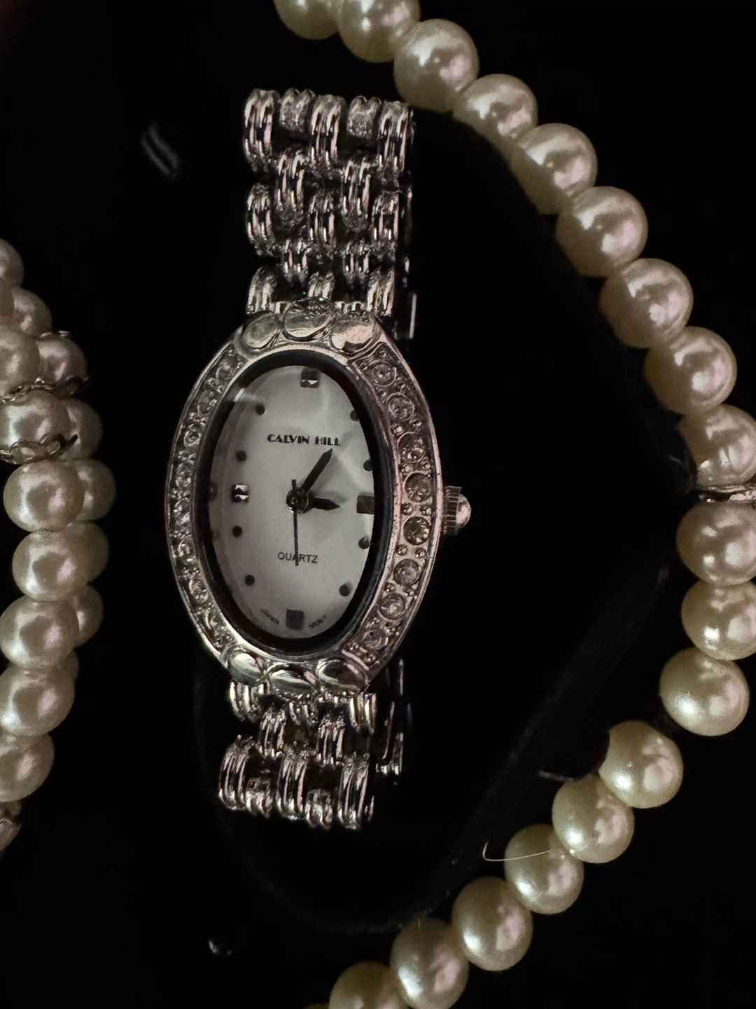 Calvin Hill Pearl Stainless steel Jewelry Set with Watch - photo 2