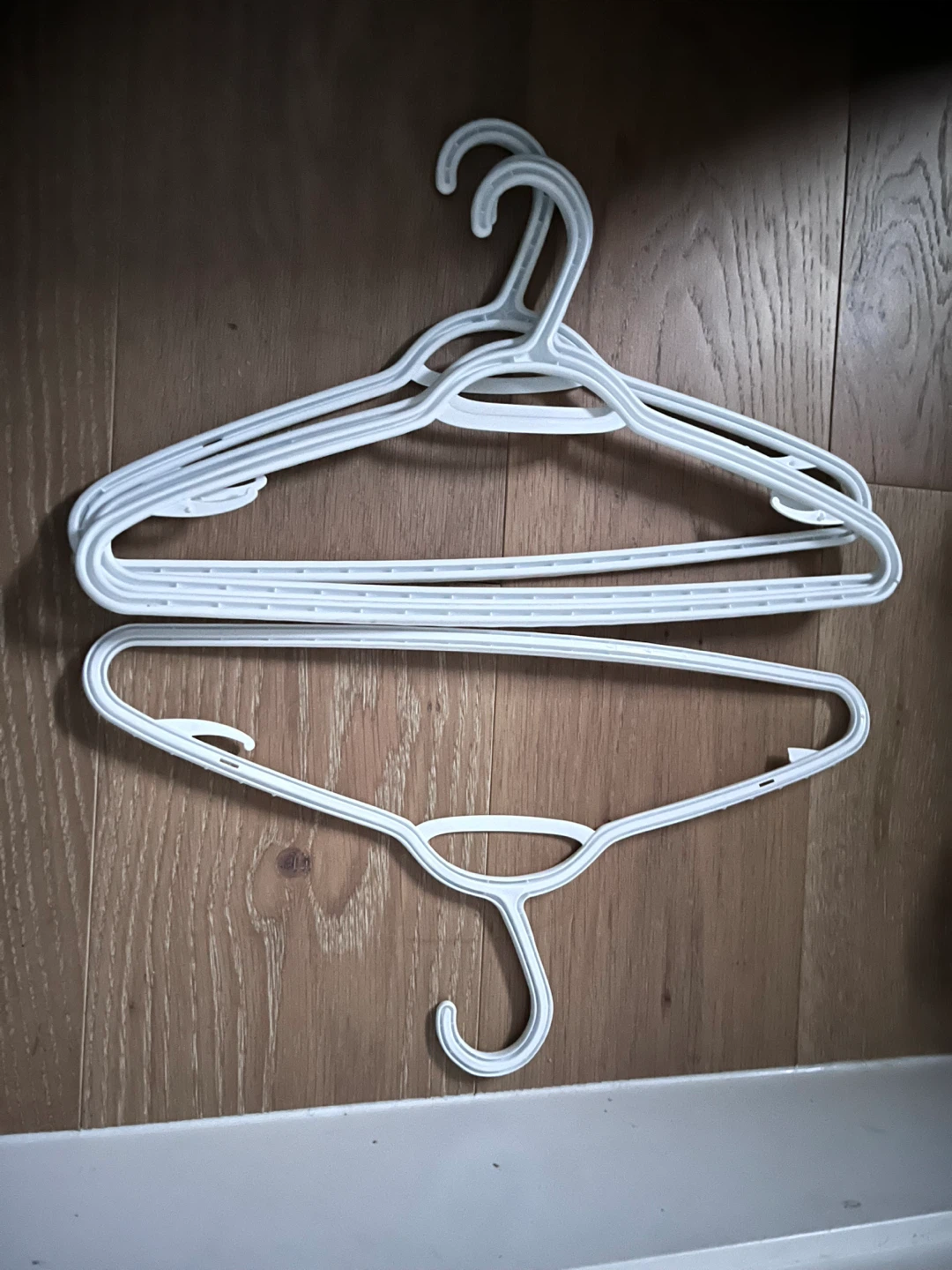 Free White Plastic Clothes Hangers