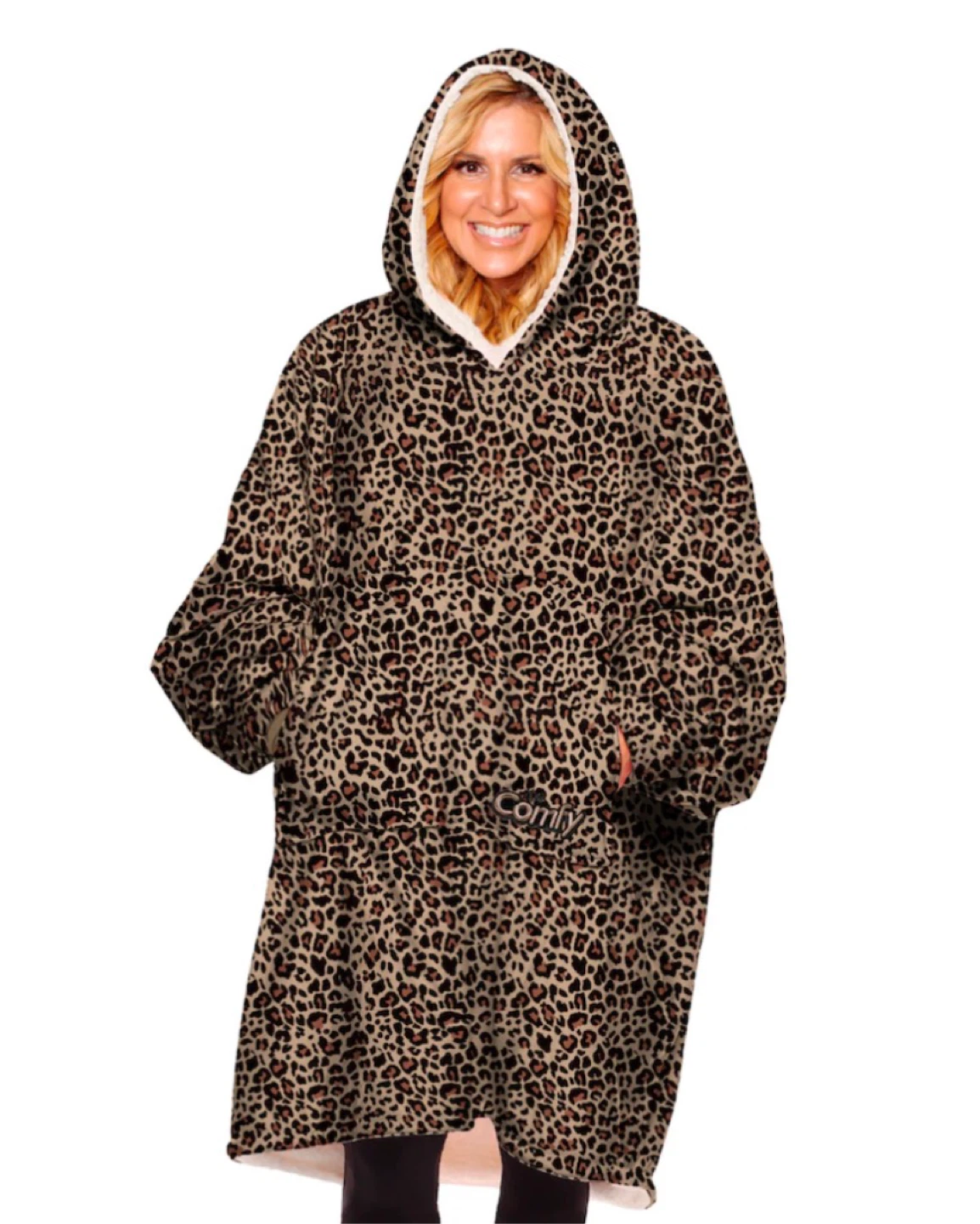 NEW! The Comfy Wearable Blanket - Leopard Print - photo 2