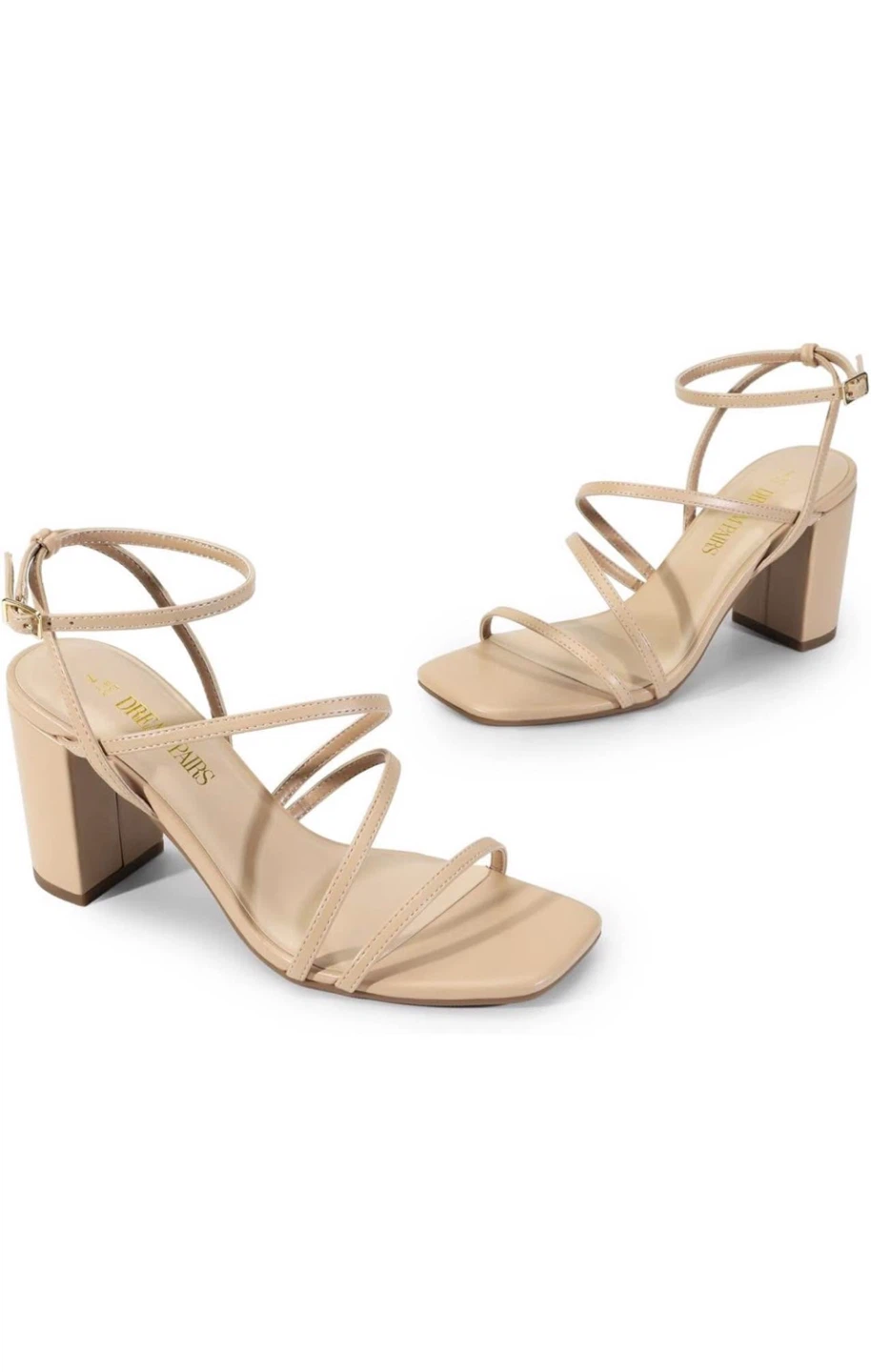 Dream Pairs Nude Strappy Heels - Size 9 - photo 4