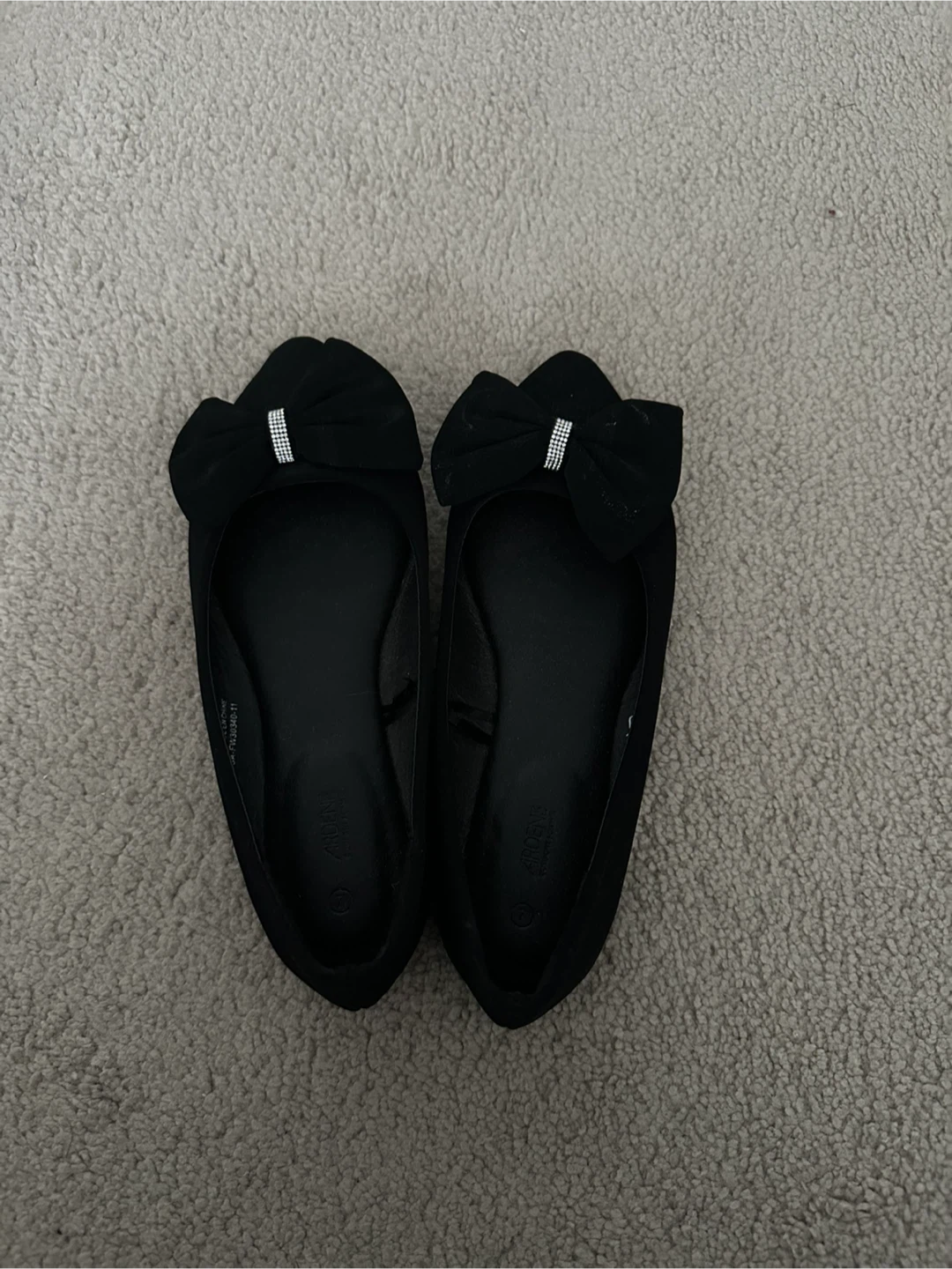 Zara Black Bow Flats - Size 7