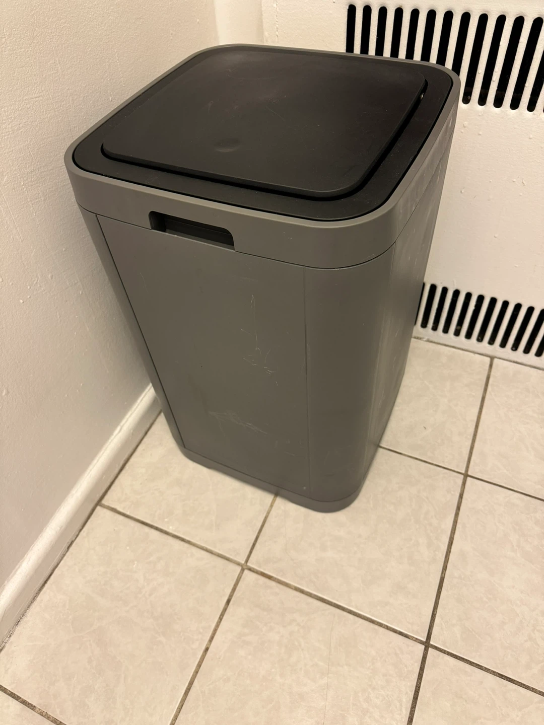 16 Gallon Touch-Top Gray Trash Can - photo 2