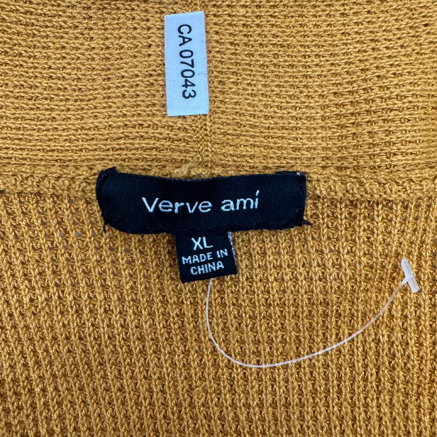 Verve Ami Women’s Mustard Long Open Front Cardigan XL Pockets - photo 4